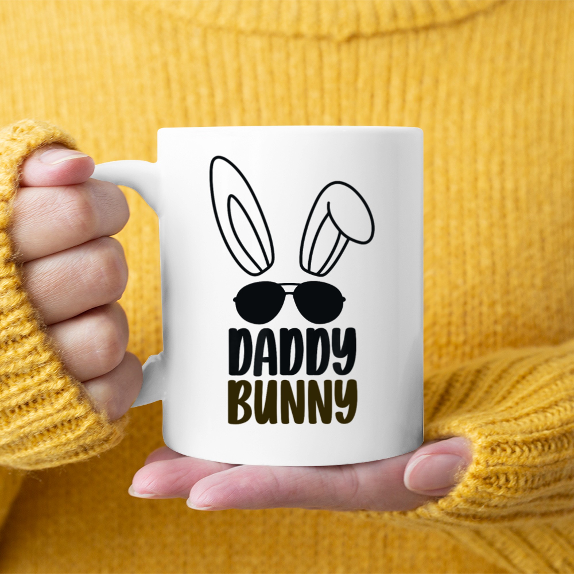 Daddy Bunny Funny Easter Dad Cute Papa Bunny Mug