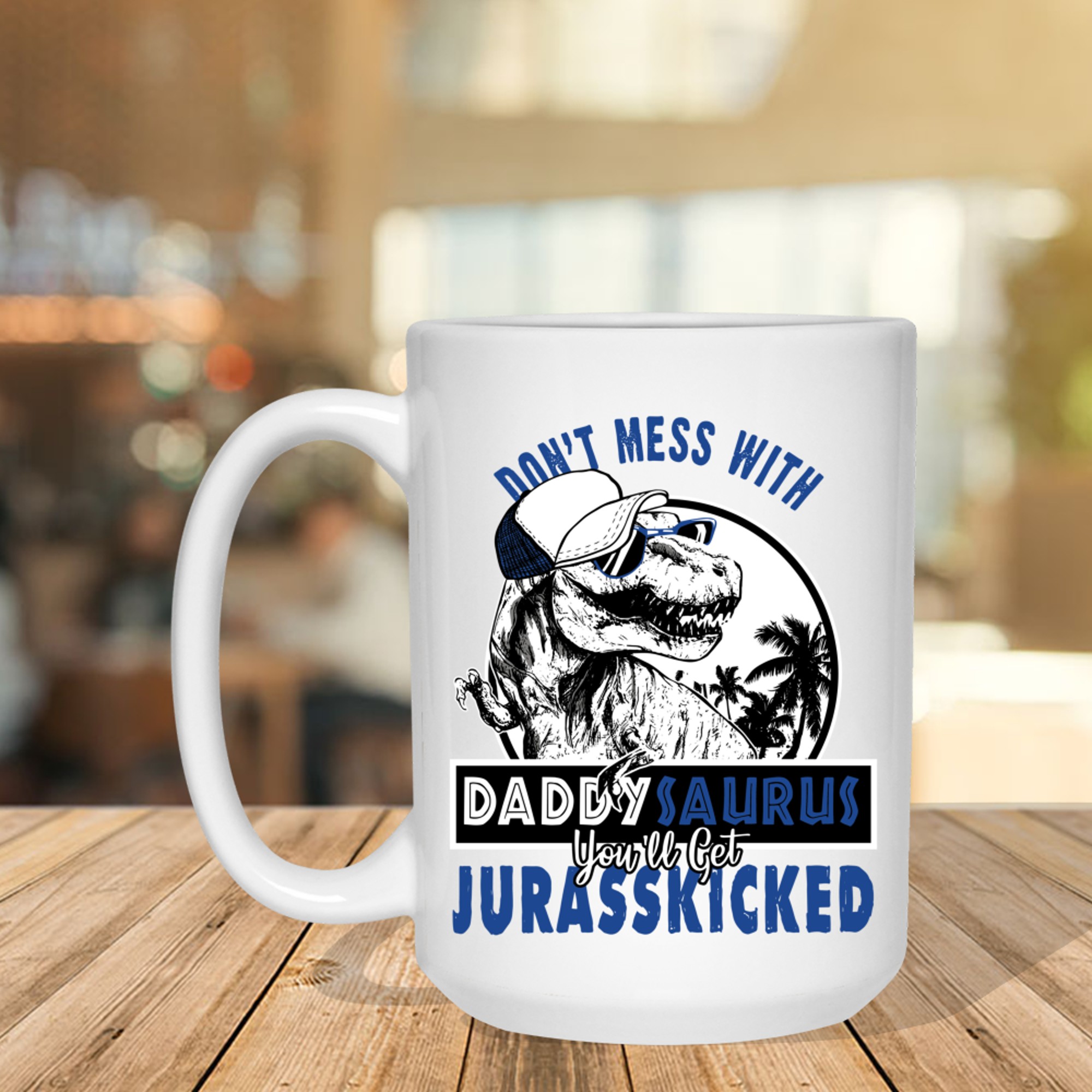Daddysaurus Dad Husband Father's Day Matching Dinosaur Mug