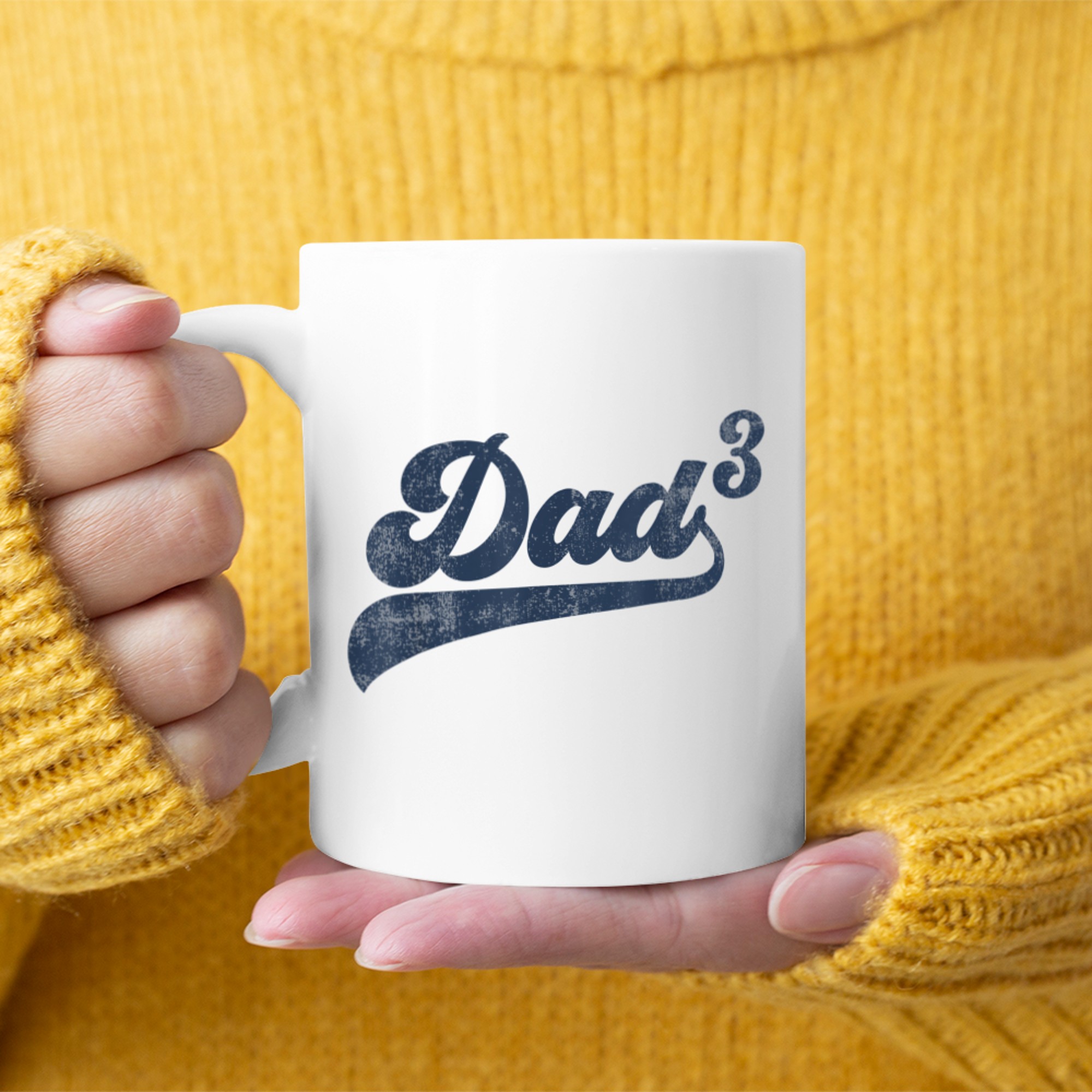 DadFunny Dad Cubed Gifts Father Of Three Daddy Third Time Dad Mug