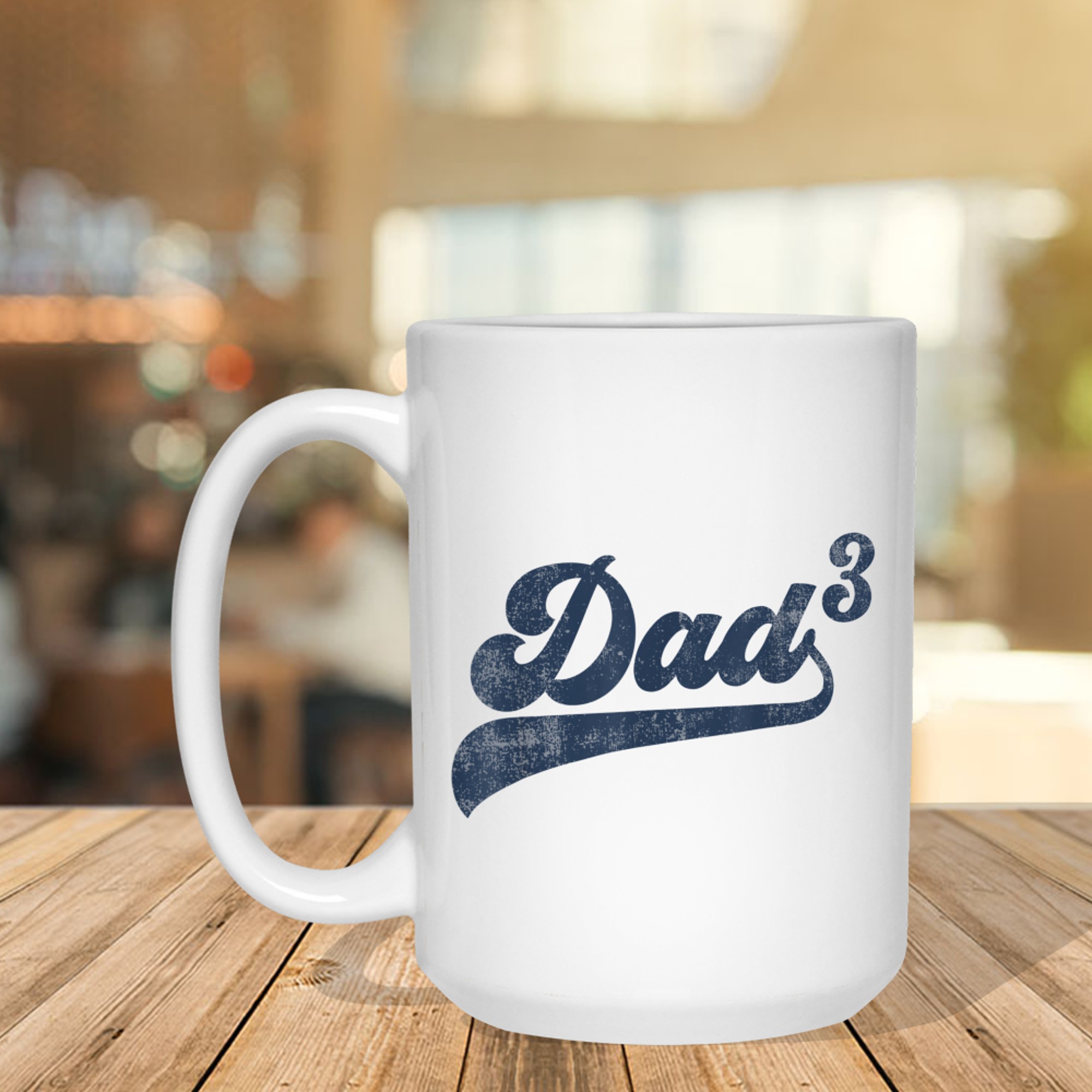 DadFunny Dad Cubed Gifts Father Of Three Daddy Third Time Dad Mug