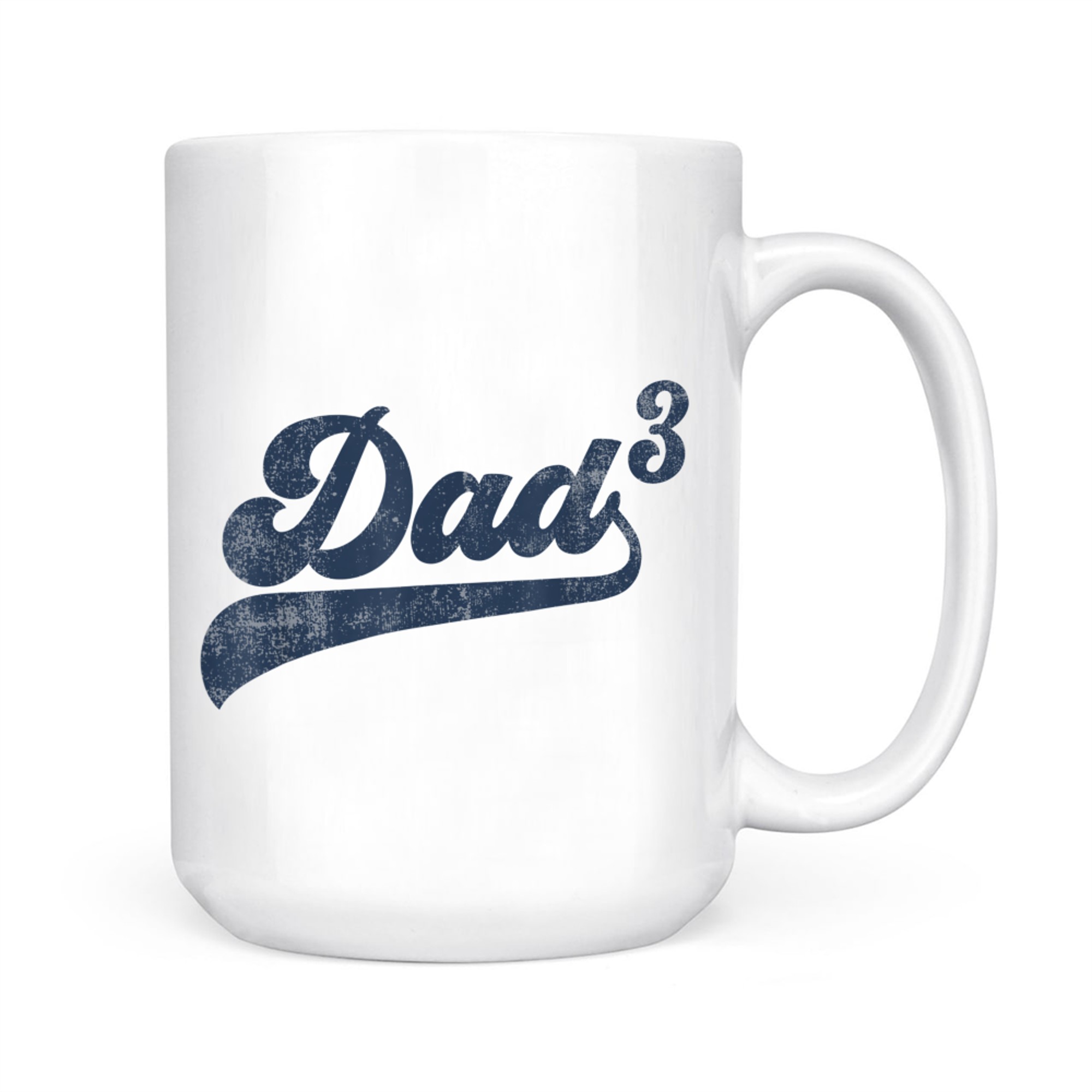 DadFunny Dad Cubed Gifts Father Of Three Daddy Third Time Dad Mug