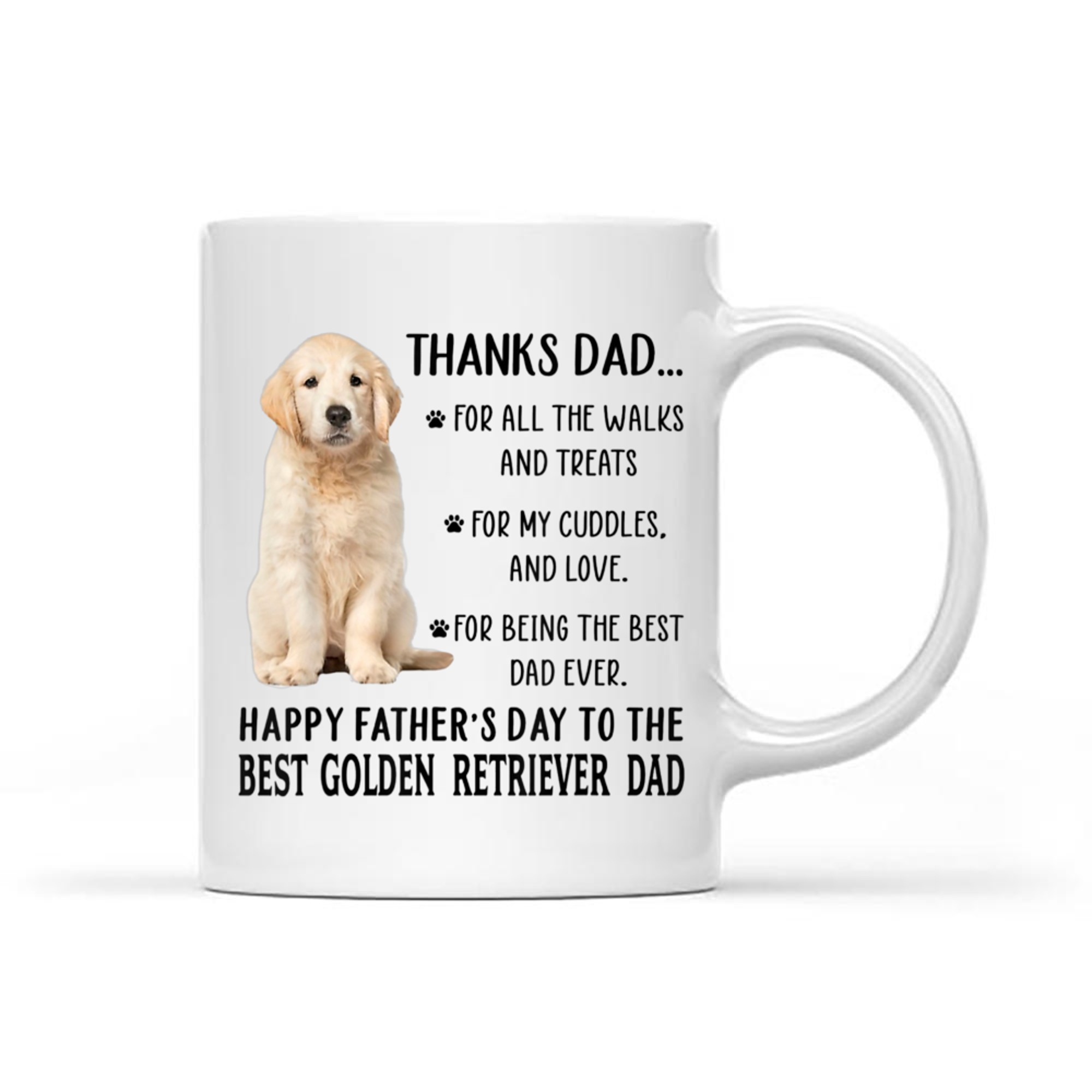 Dog Dad Happy Father's Day To The Best Golden Retriever Dad Mug