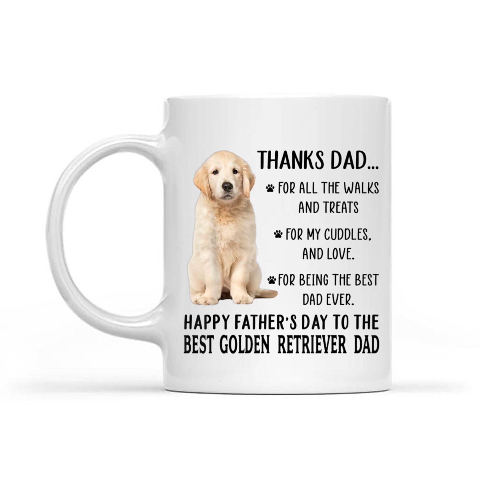 Dog Dad Happy Father's Day To The Best Golden Retriever Dad Mug