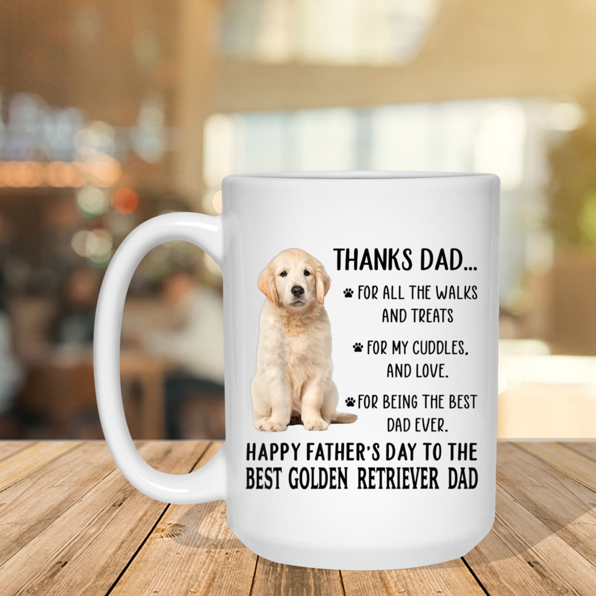 Dog Dad Happy Father's Day To The Best Golden Retriever Dad Mug