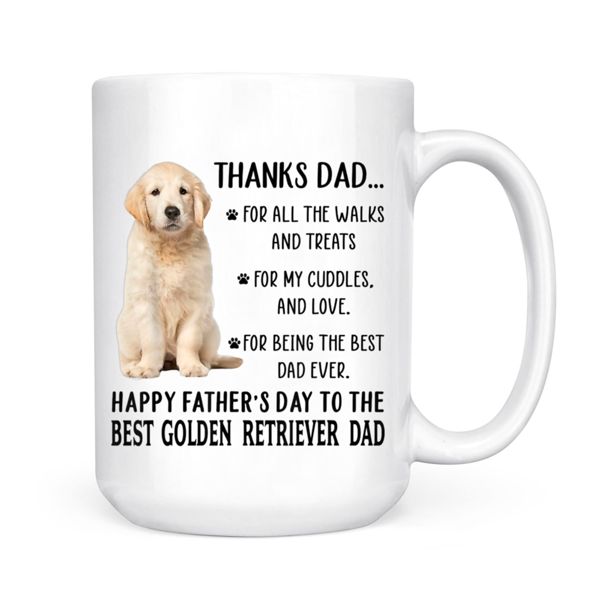 Dog Dad Happy Father's Day To The Best Golden Retriever Dad Mug
