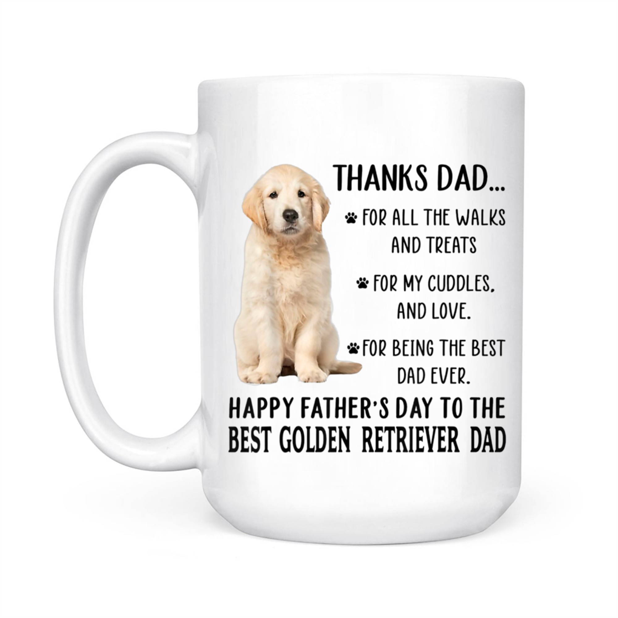Dog Dad Happy Father's Day To The Best Golden Retriever Dad Mug