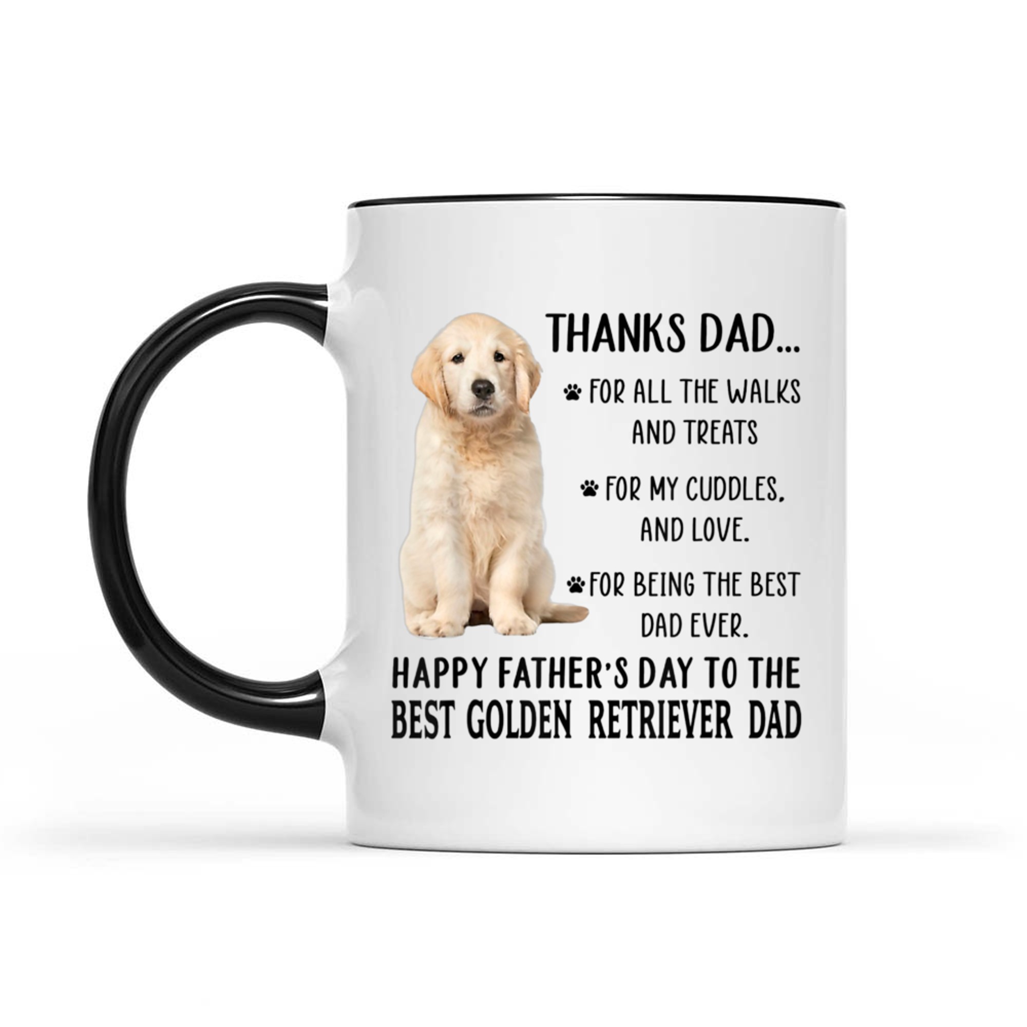 Dog Dad Happy Father's Day To The Best Golden Retriever Dad Mug