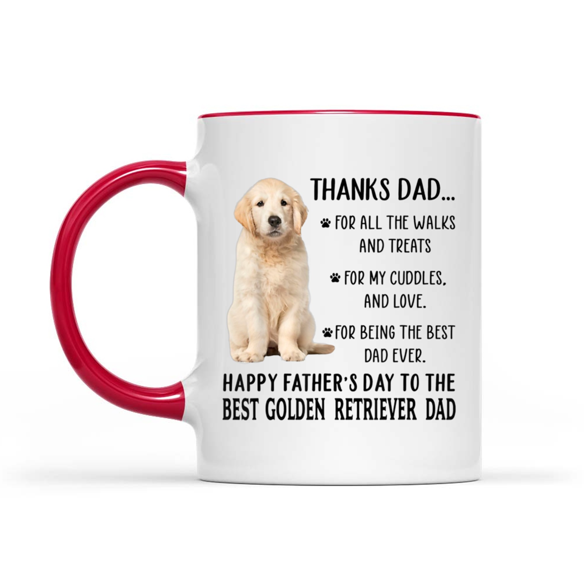 Dog Dad Happy Father's Day To The Best Golden Retriever Dad Mug