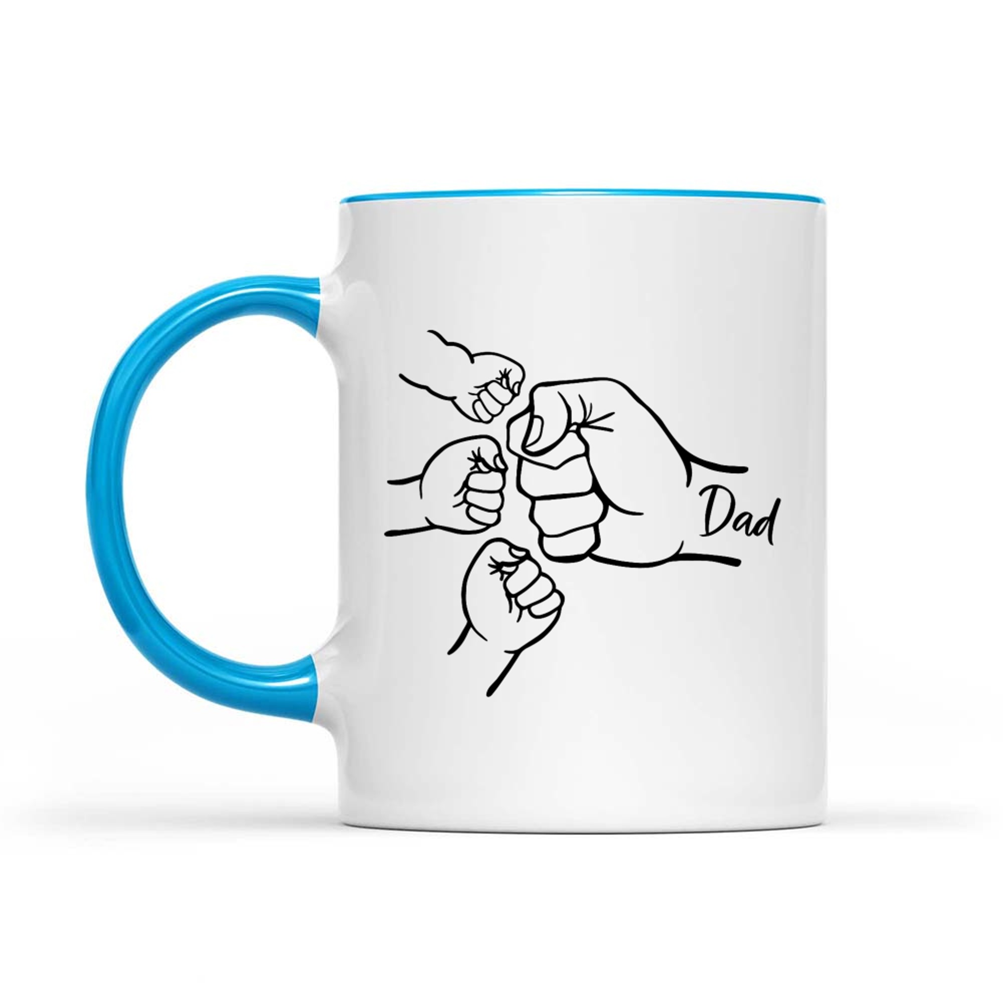 Fist Bump Dad Of Three Father Of Daddy Happy Father's Day Mug