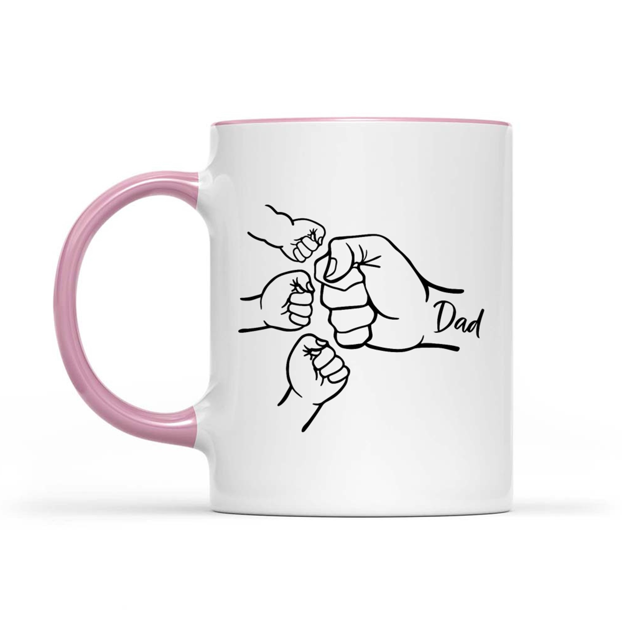 Fist Bump Dad Of Three Father Of Daddy Happy Father's Day Mug