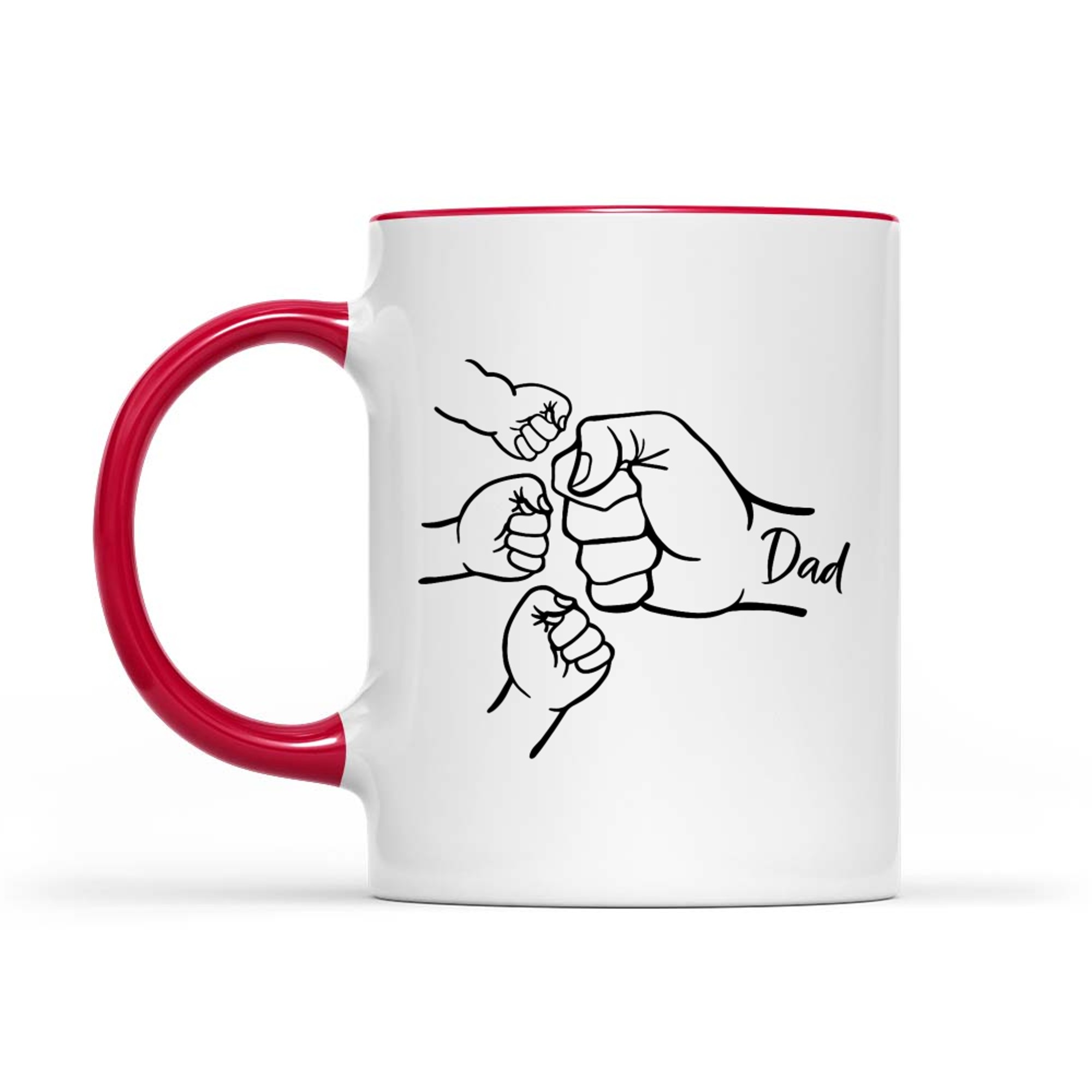 Fist Bump Dad Of Three Father Of Daddy Happy Father's Day Mug