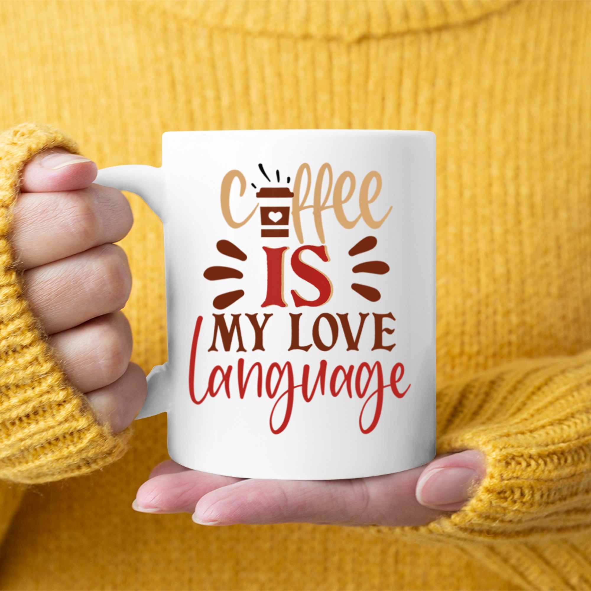 Funny Coffee Is My Love Language Valentines Day Mug