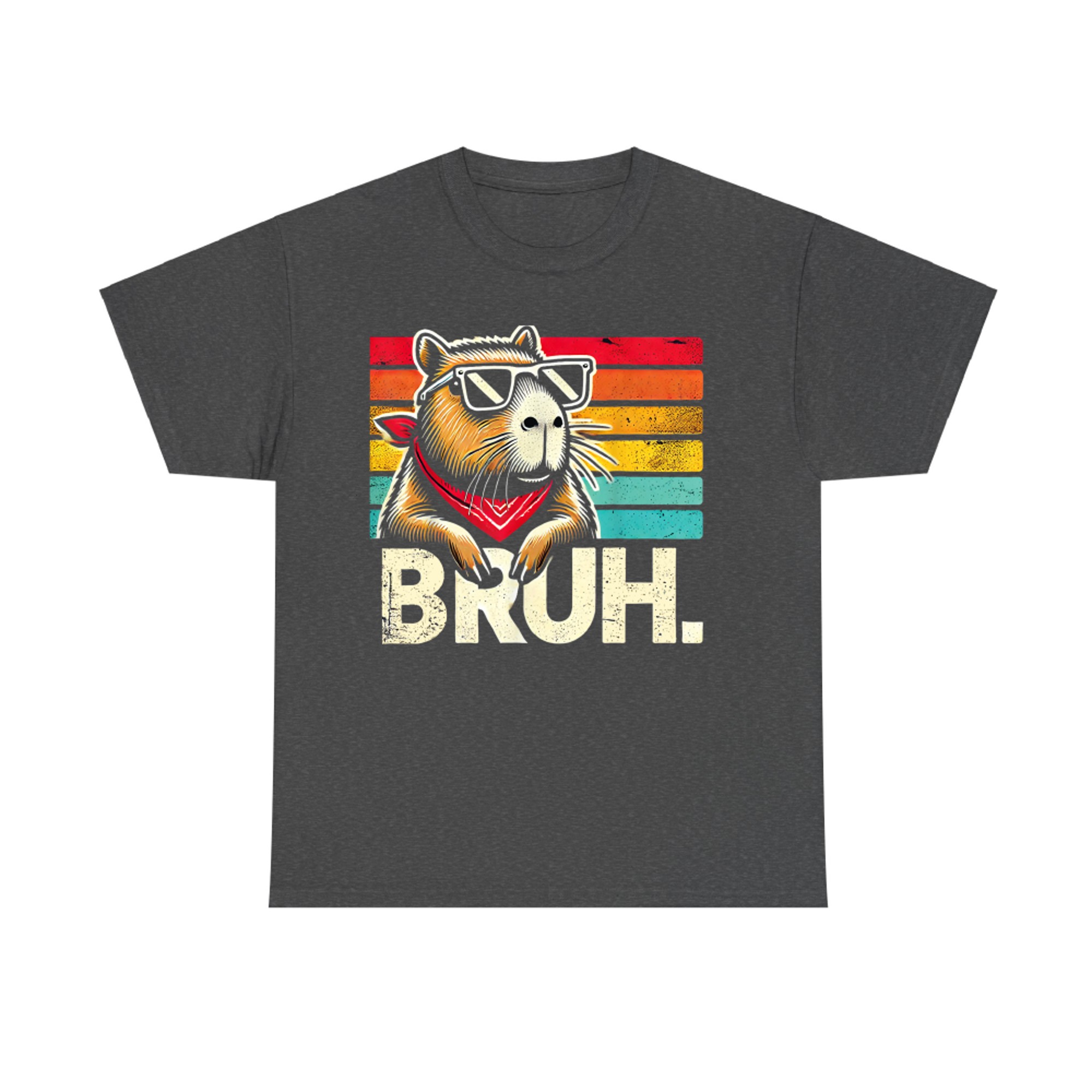 Gaming Capybara Bruh Retro Vintage Funny BRUH Kids Boys Girl T-Shirt