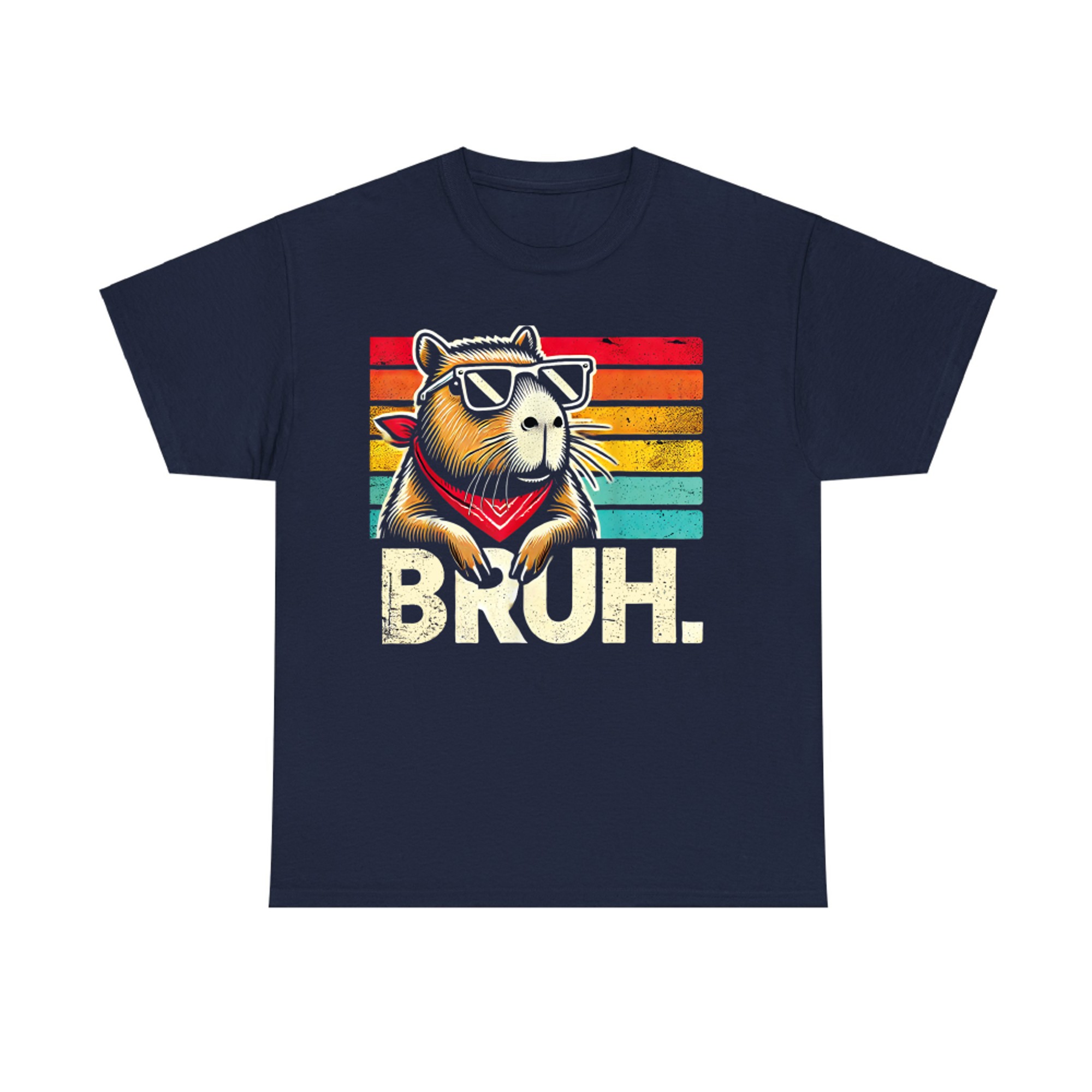 Gaming Capybara Bruh Retro Vintage Funny BRUH Kids Boys Girl T-Shirt