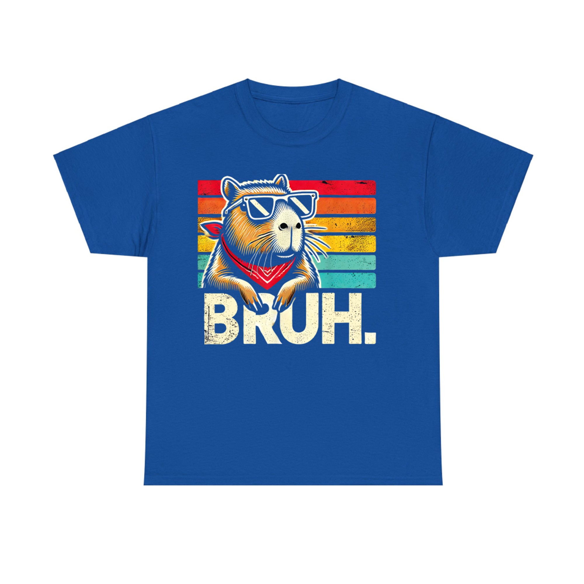 Gaming Capybara Bruh Retro Vintage Funny BRUH Kids Boys Girl T-Shirt