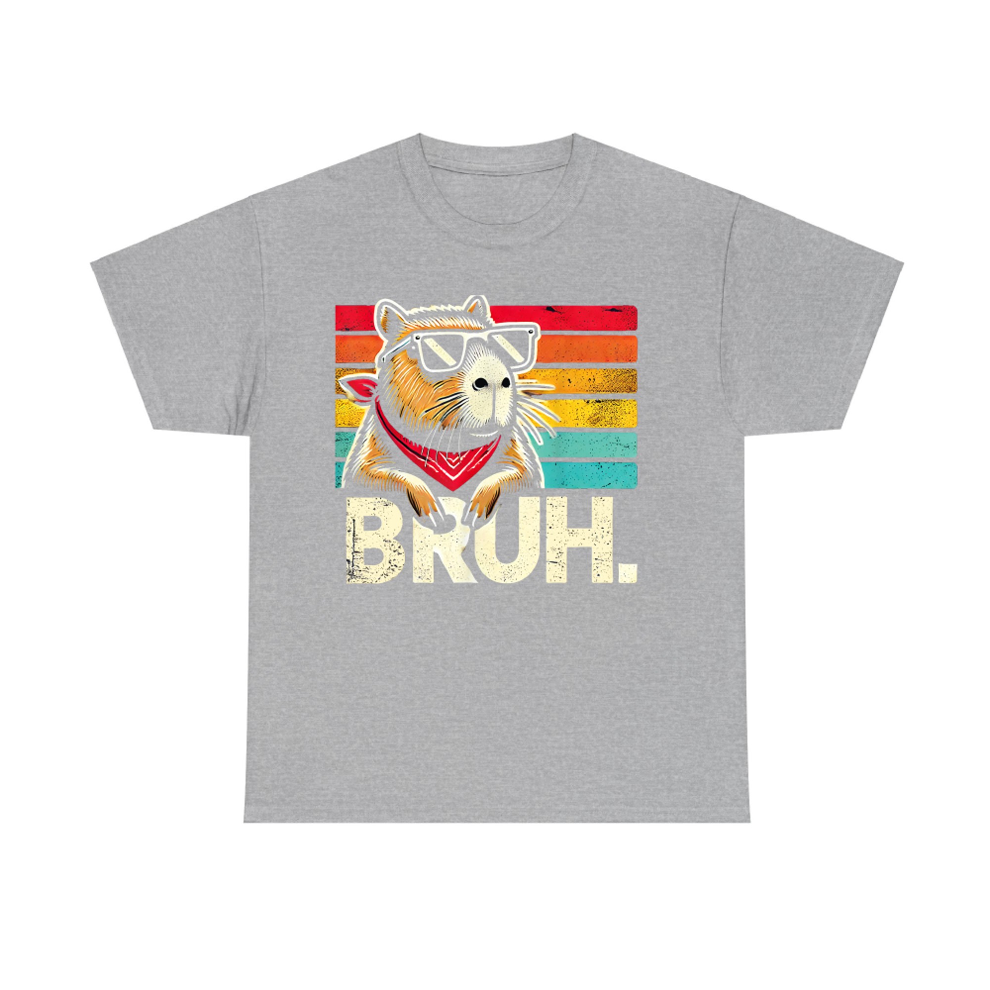 Gaming Capybara Bruh Retro Vintage Funny BRUH Kids Boys Girl T-Shirt