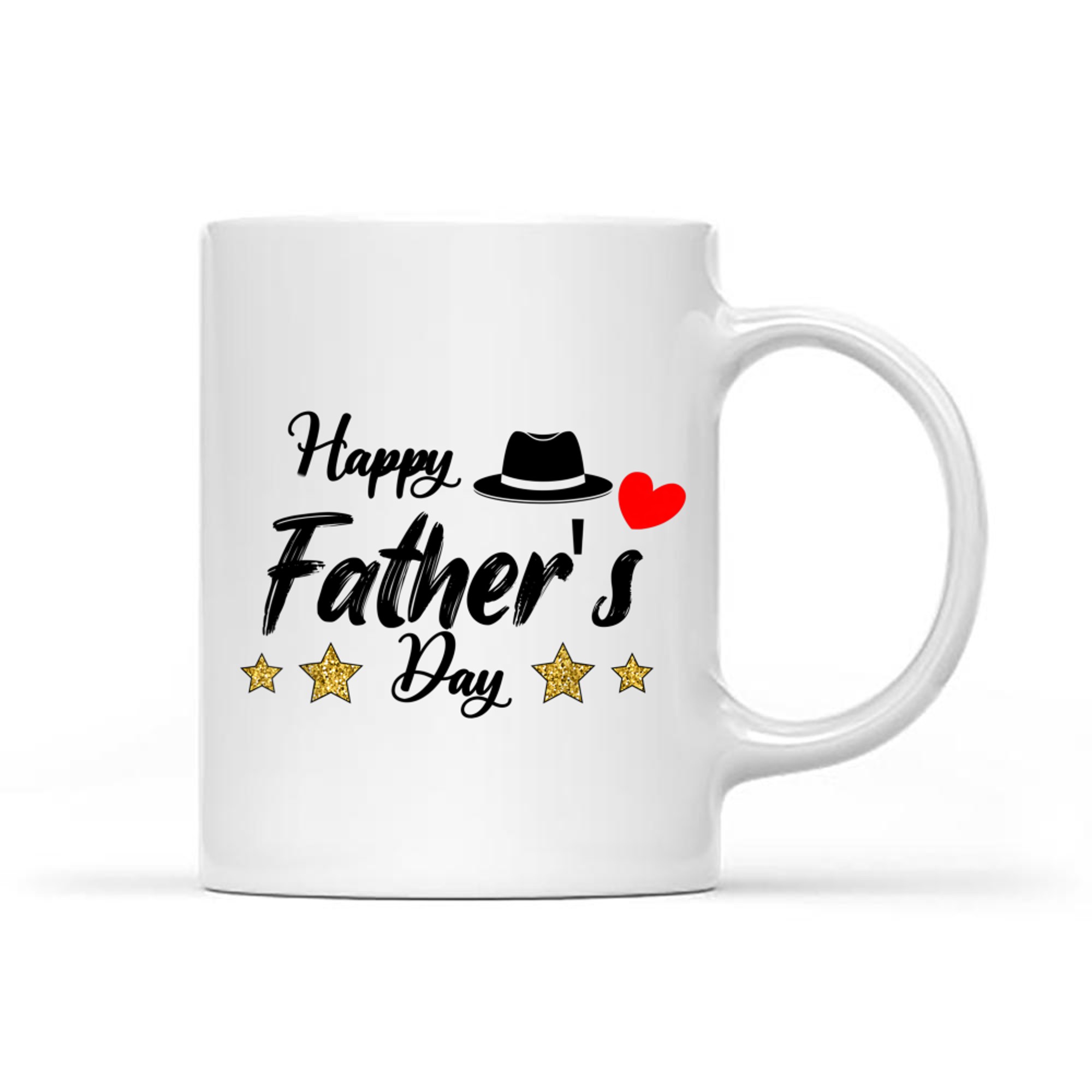 Happy Father’s Day Classic Dad Hat & Heart Gift Dad Grandpa Mug