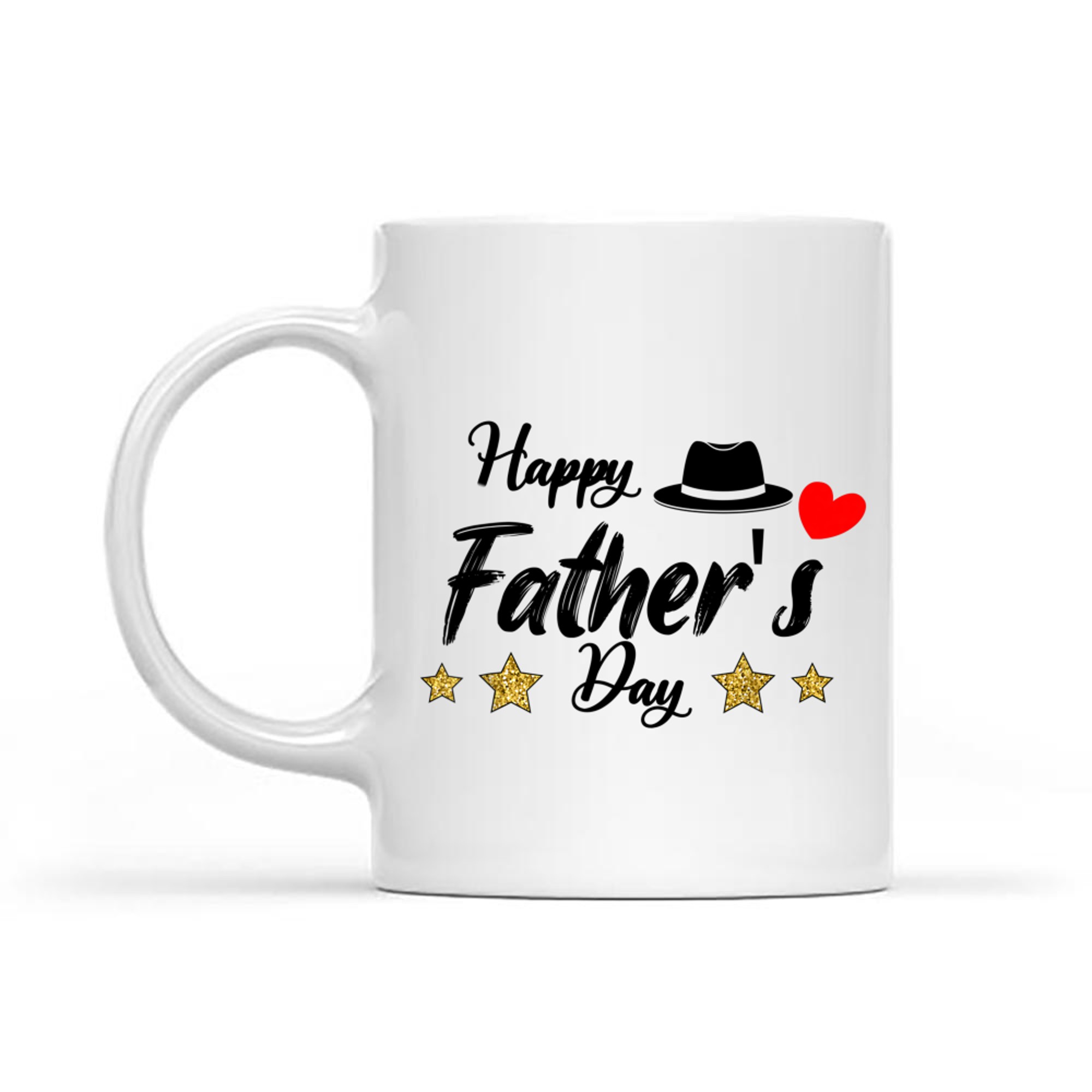 Happy Father’s Day Classic Dad Hat & Heart Gift Dad Grandpa Mug