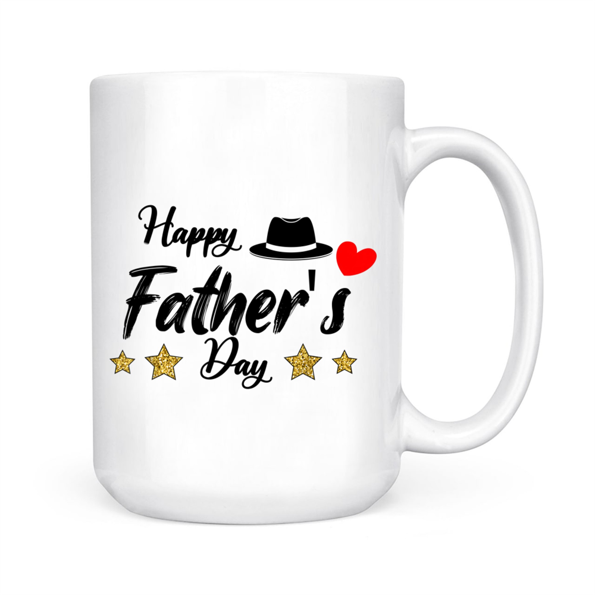 Happy Father’s Day Classic Dad Hat & Heart Gift Dad Grandpa Mug