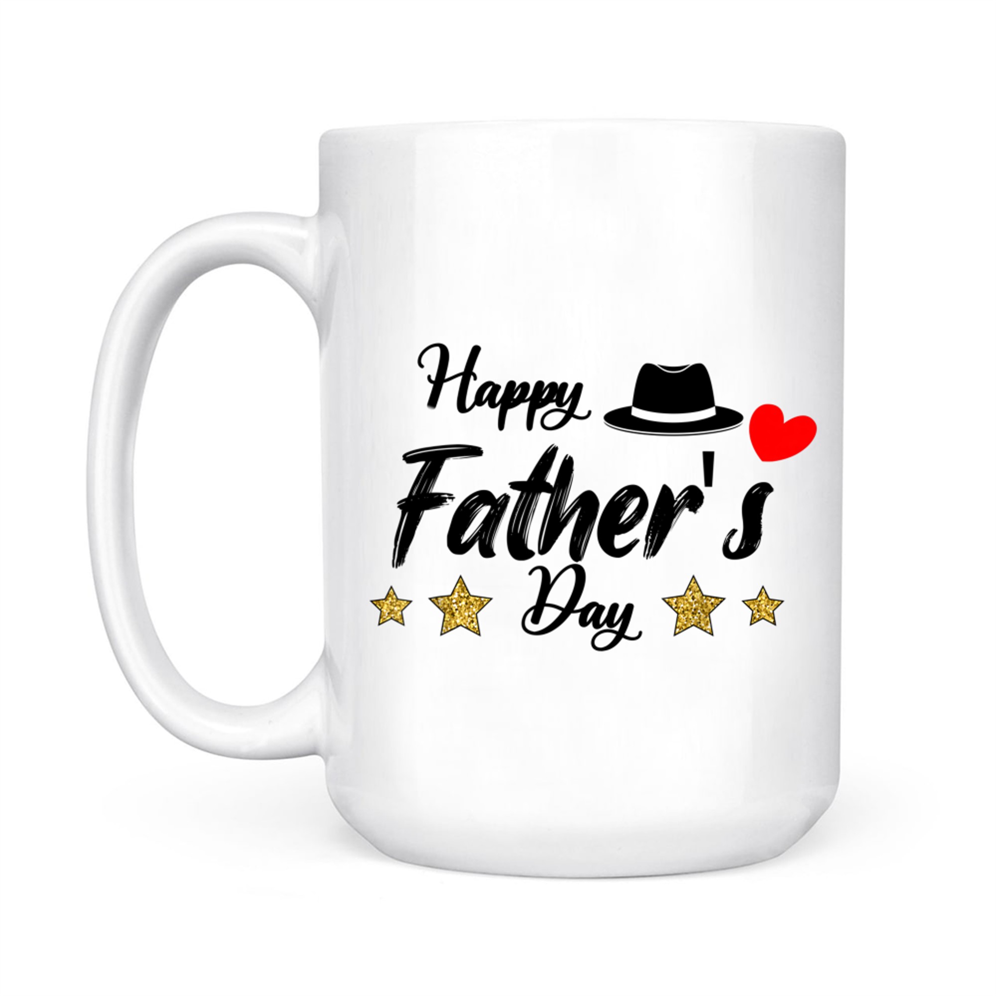 Happy Father’s Day Classic Dad Hat & Heart Gift Dad Grandpa Mug