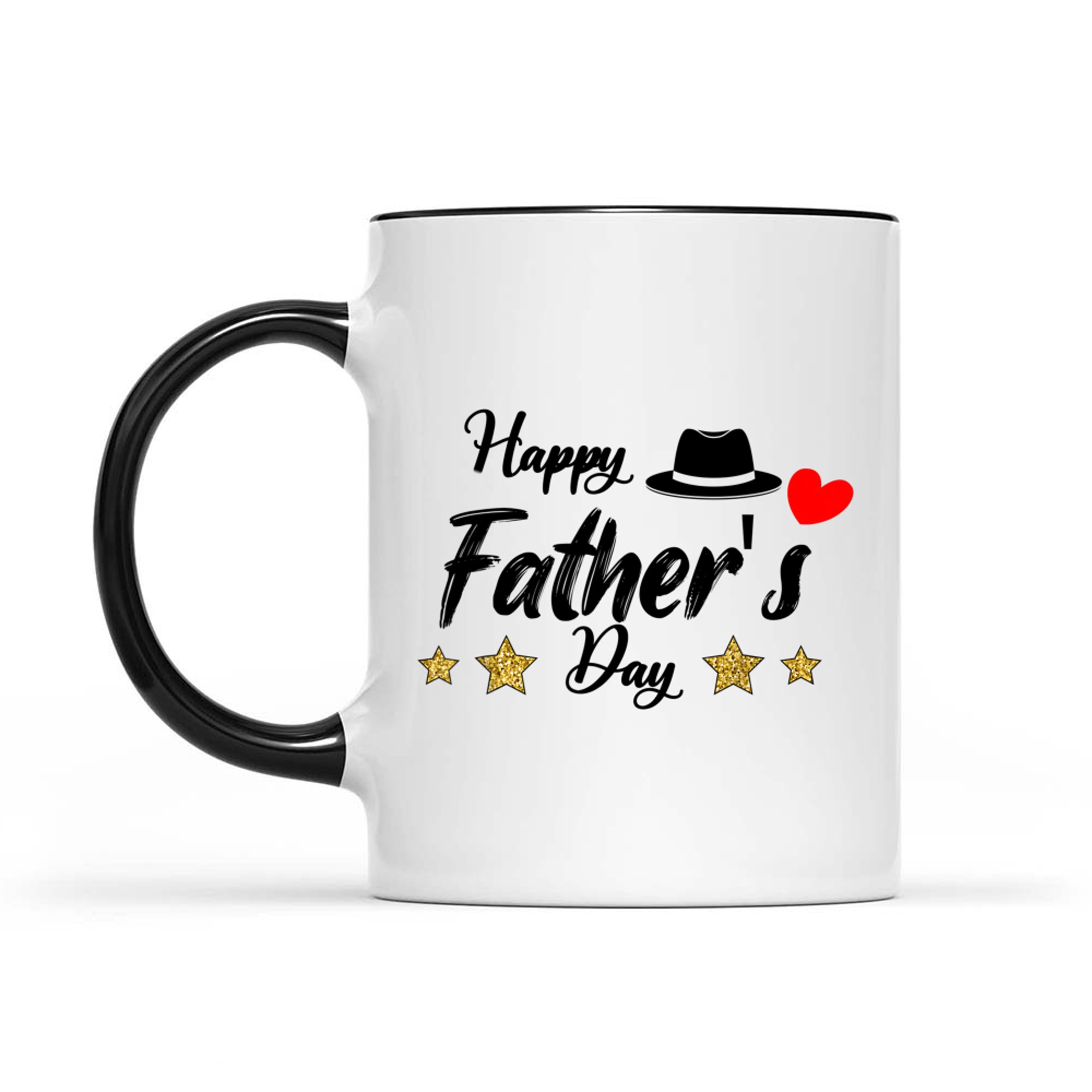 Happy Father’s Day Classic Dad Hat & Heart Gift Dad Grandpa Mug