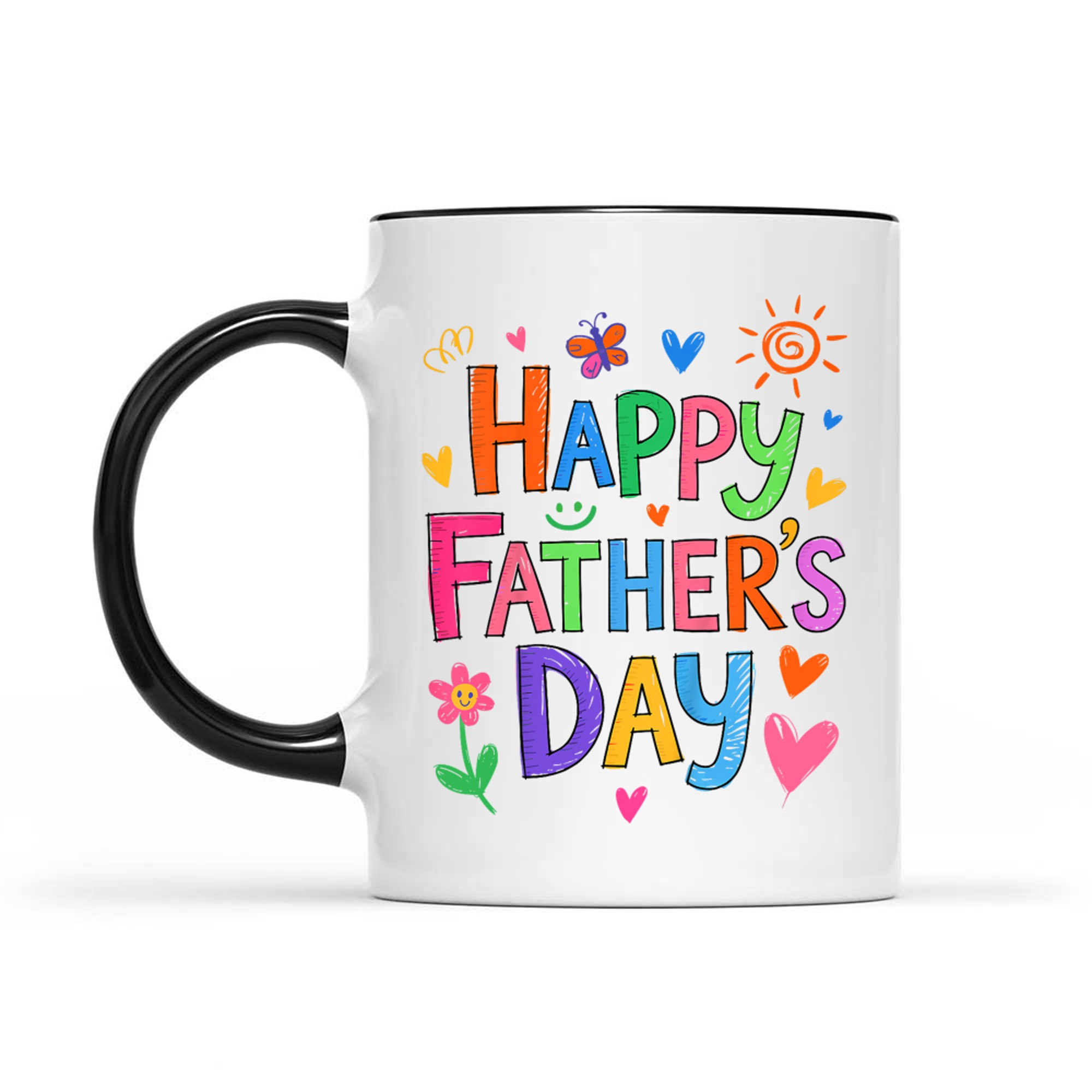 Happy Father's Day Cute Hand Drawn Design Mug