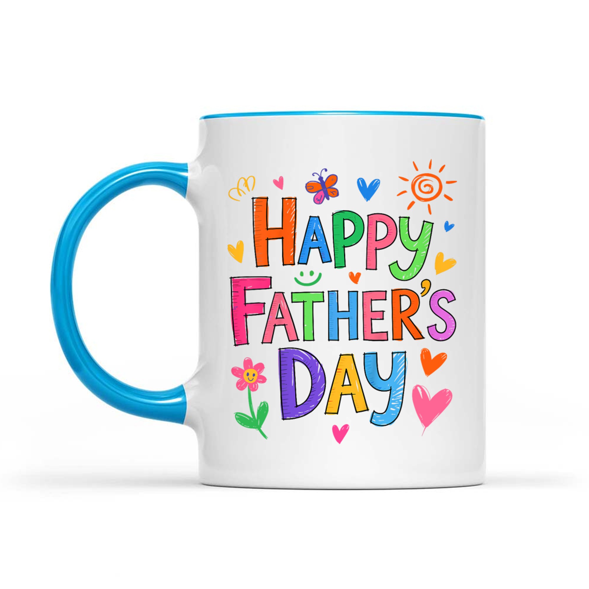 Happy Father's Day Cute Hand Drawn Design Mug