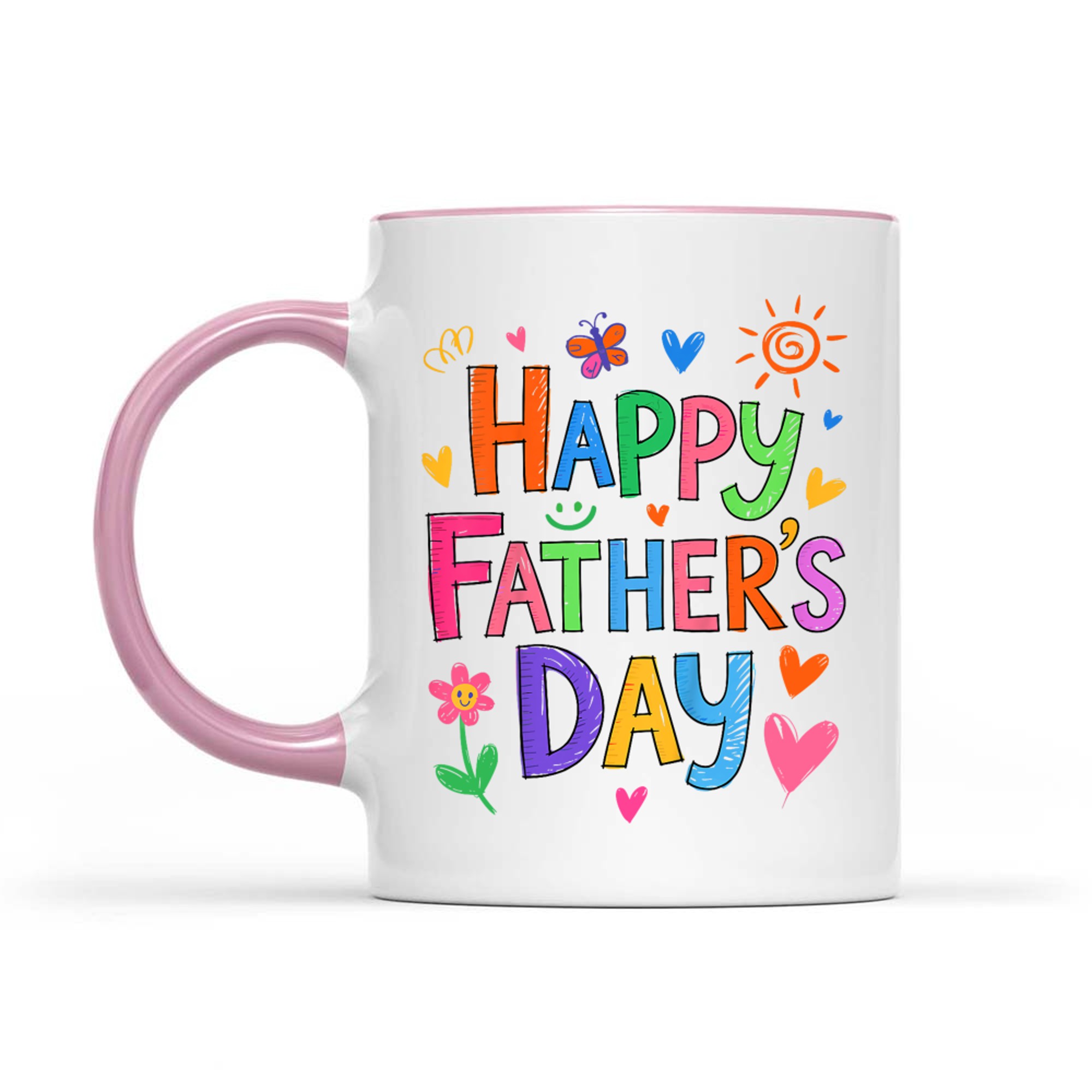 Happy Father's Day Cute Hand Drawn Design Mug