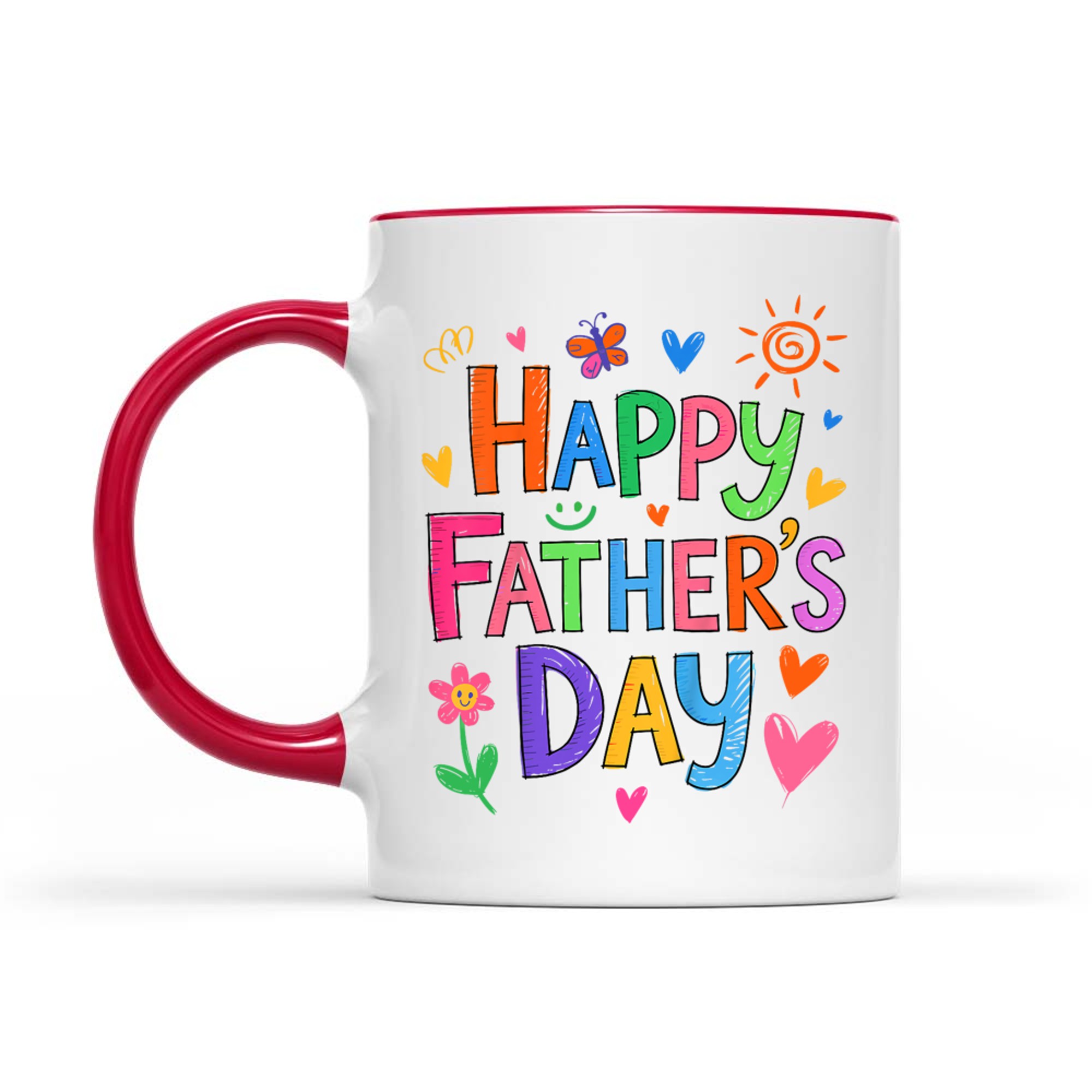 Happy Father's Day Cute Hand Drawn Design Mug
