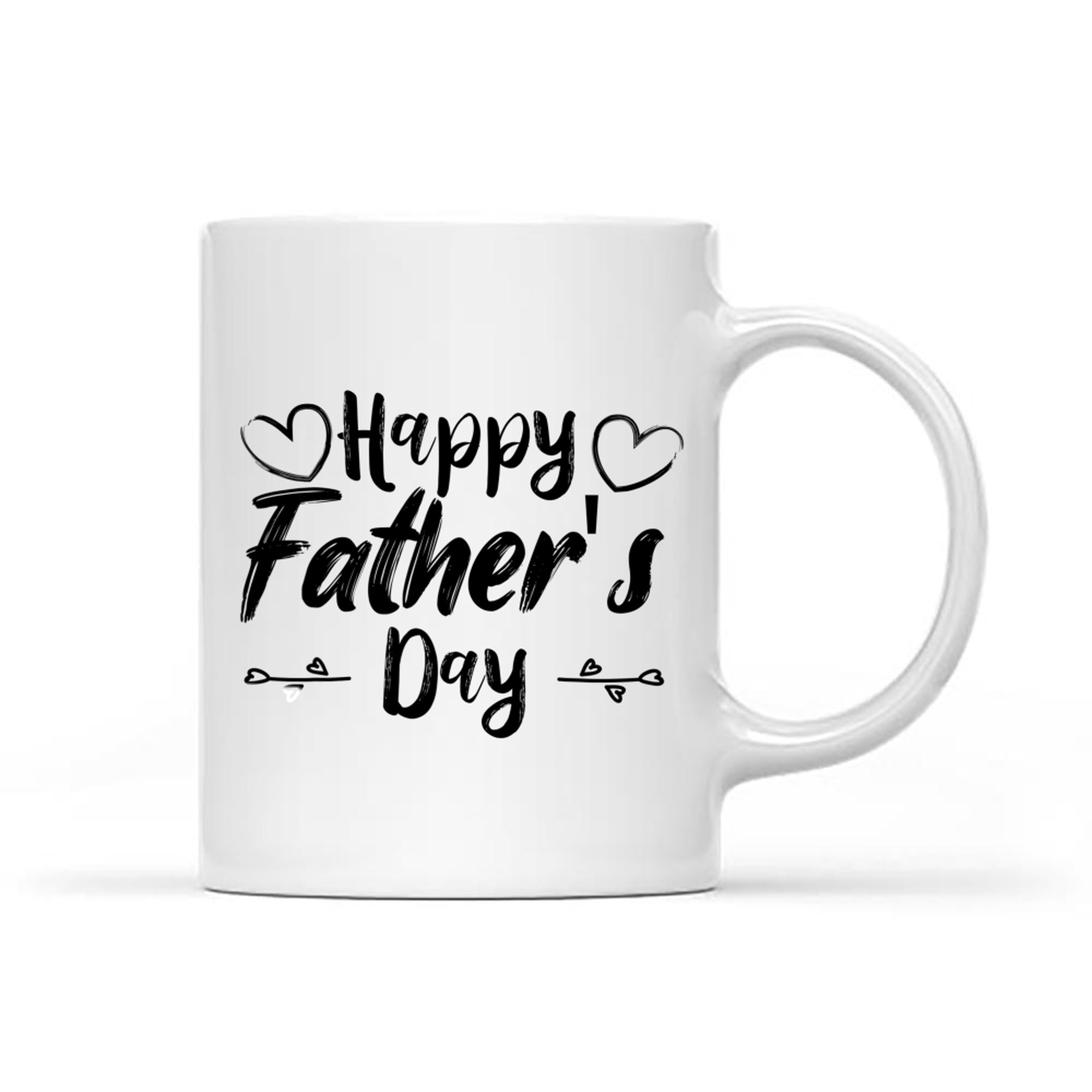 Happy Father’s Day Cute Handwritten Heart Design Dad Mug