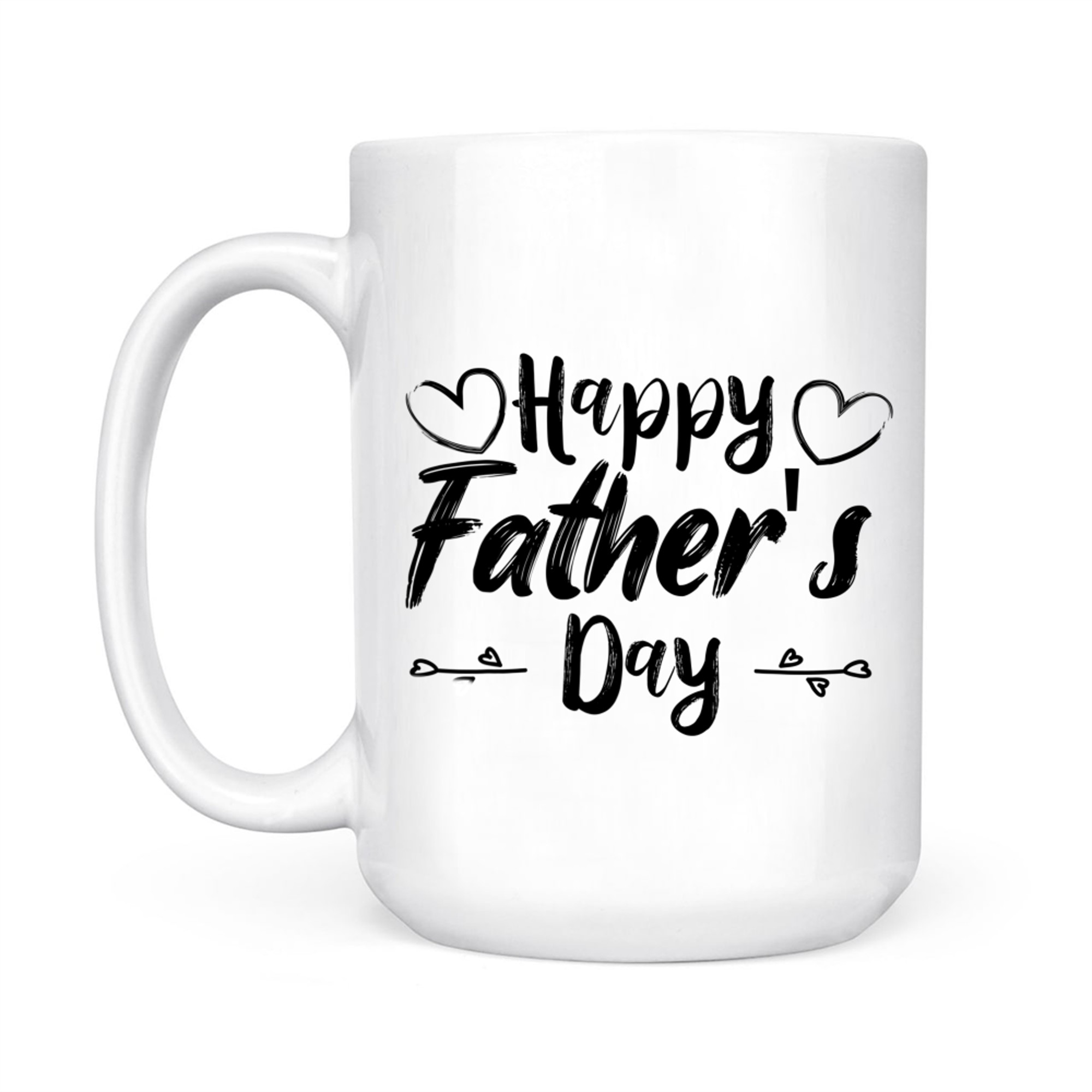 Happy Father’s Day Cute Handwritten Heart Design Dad Mug