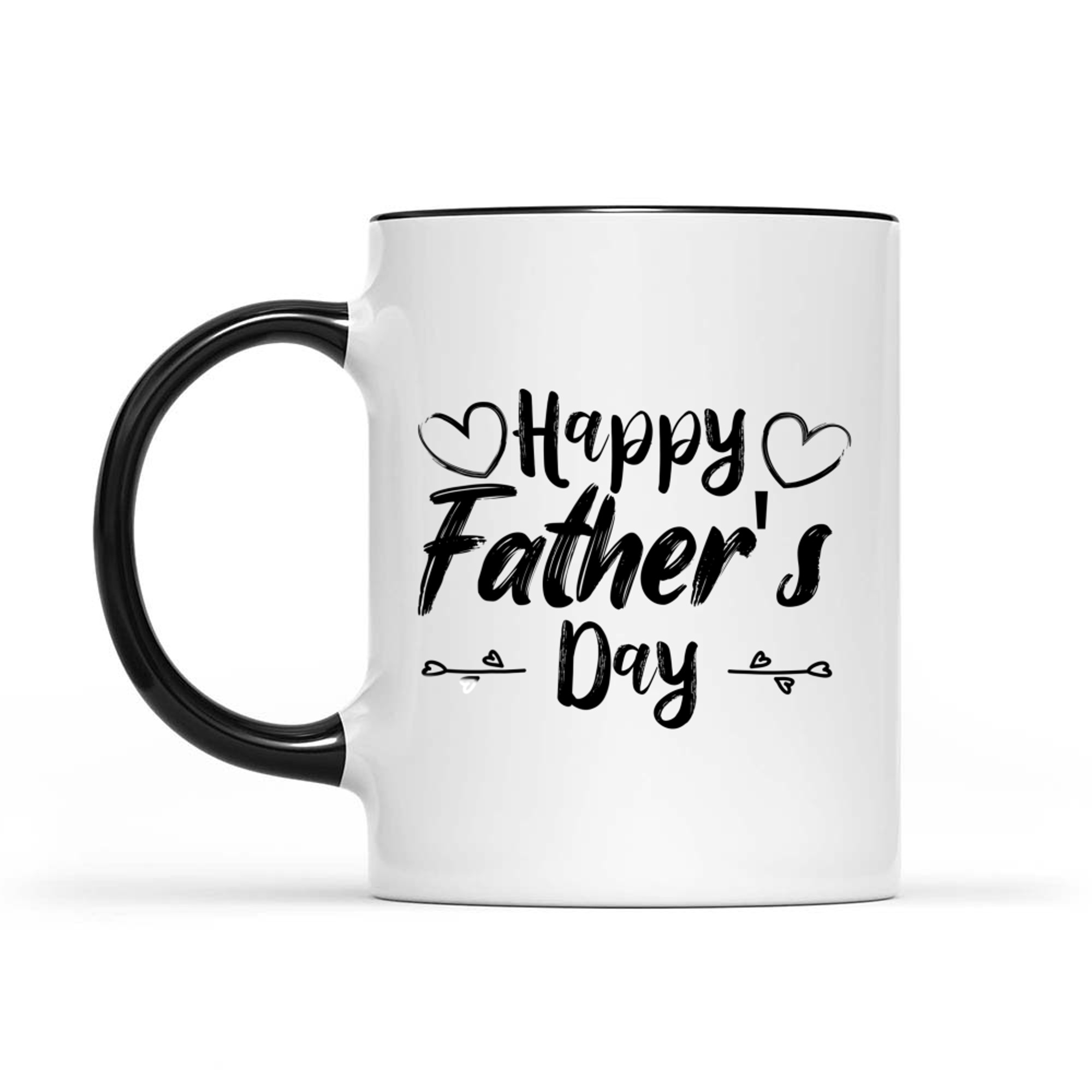 Happy Father’s Day Cute Handwritten Heart Design Dad Mug