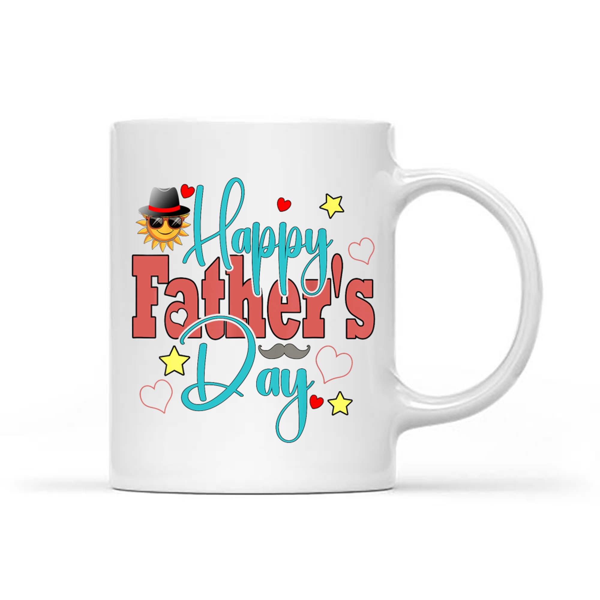 Happy Father's Day Funny Colorful Dad Grandpa Love Mug