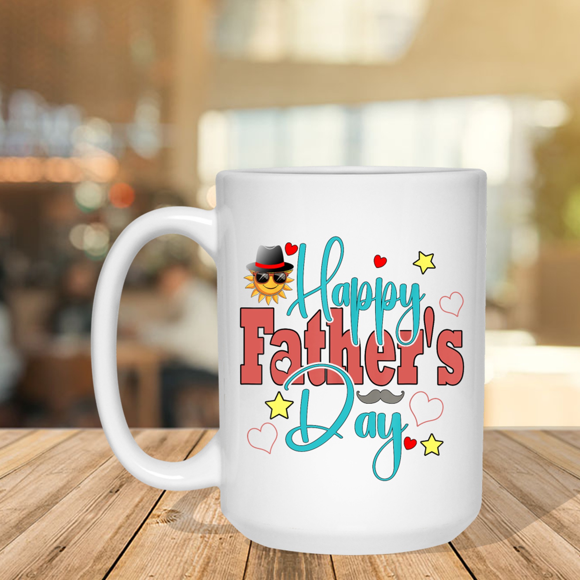 Happy Father's Day Funny Colorful Dad Grandpa Love Mug