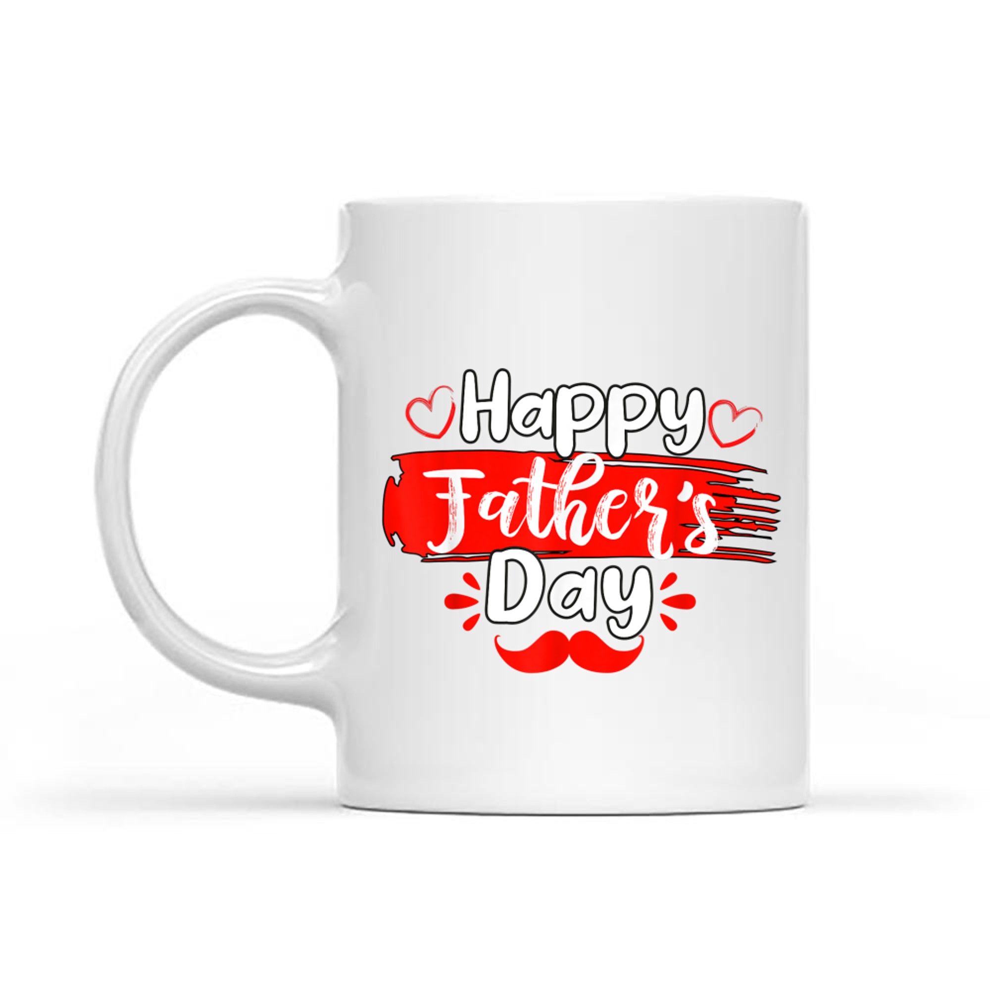 Happy Father’s Day Red Mustache Gift Dad Grandpa Mug