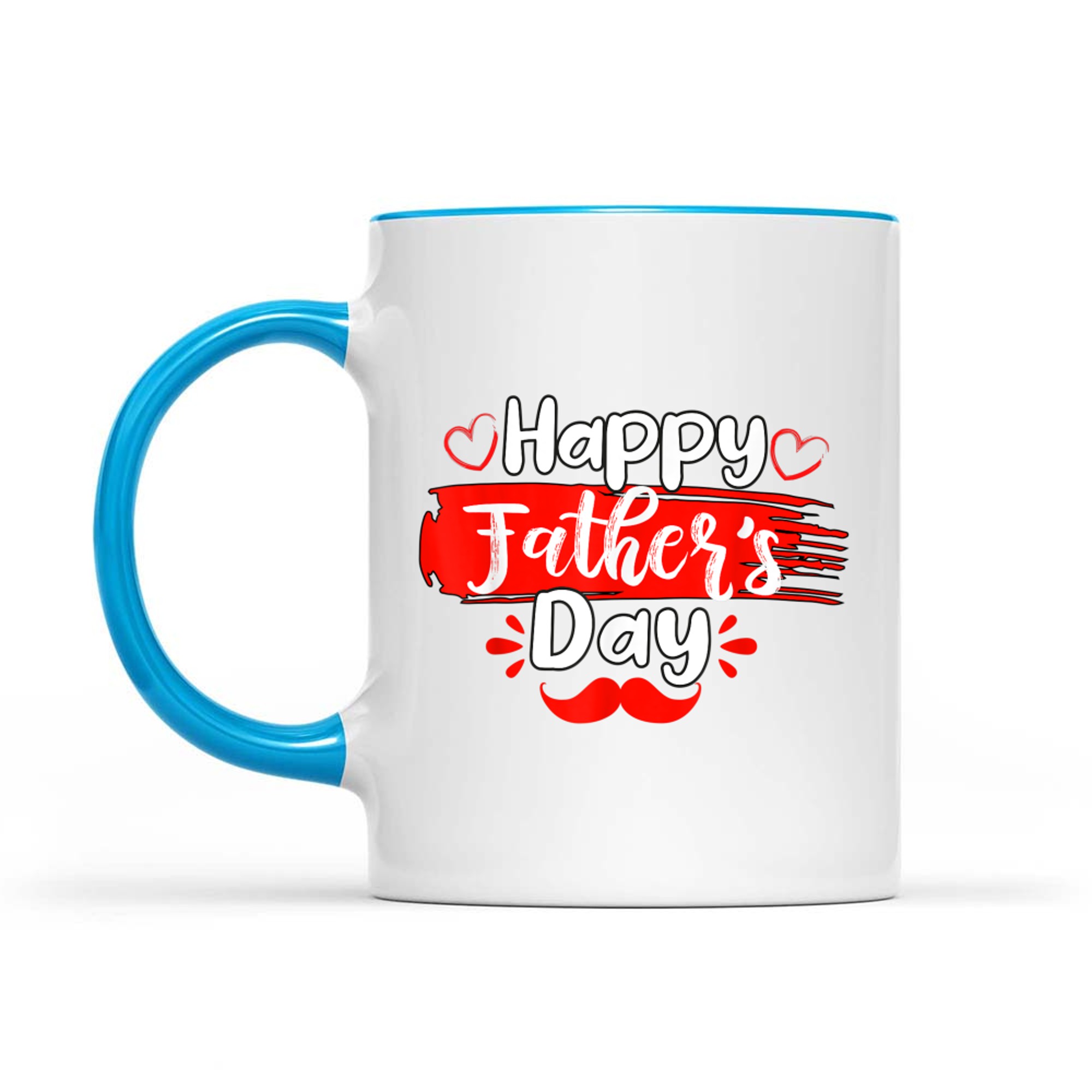 Happy Father’s Day Red Mustache Gift Dad Grandpa Mug