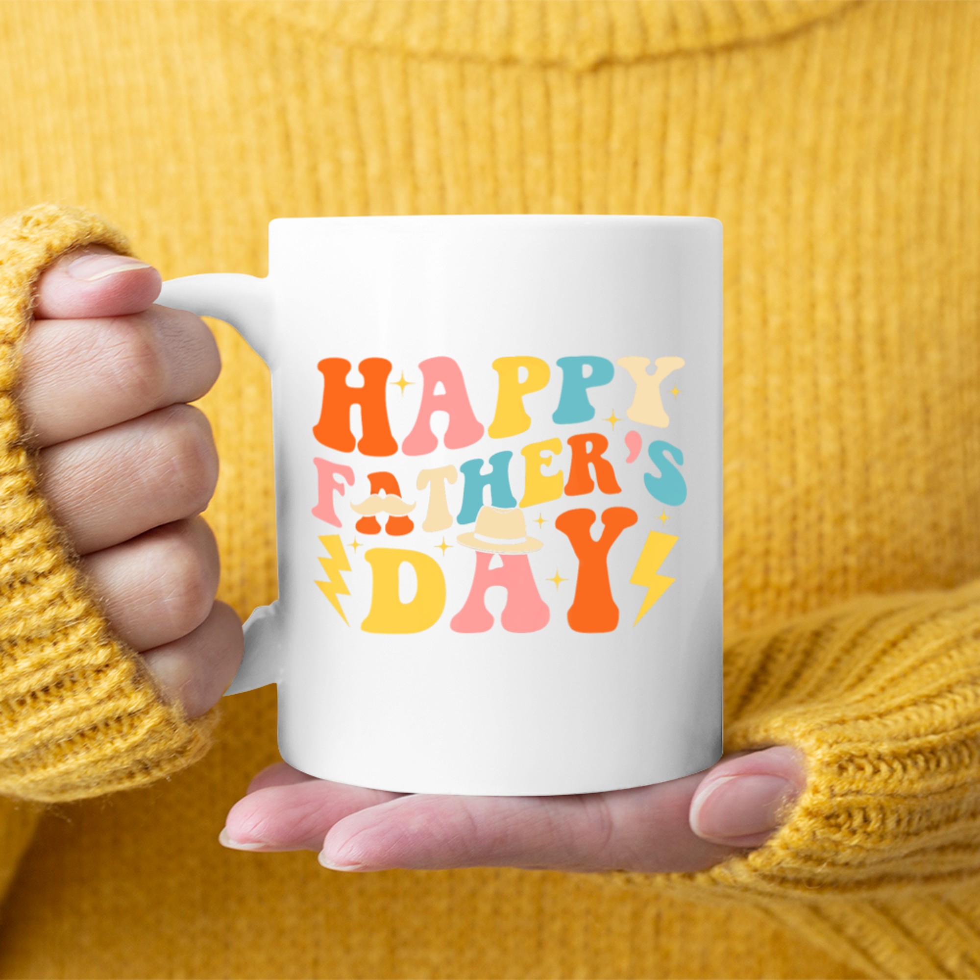 Happy Father's Day Retro Funny Groovy 70s Dad Mug