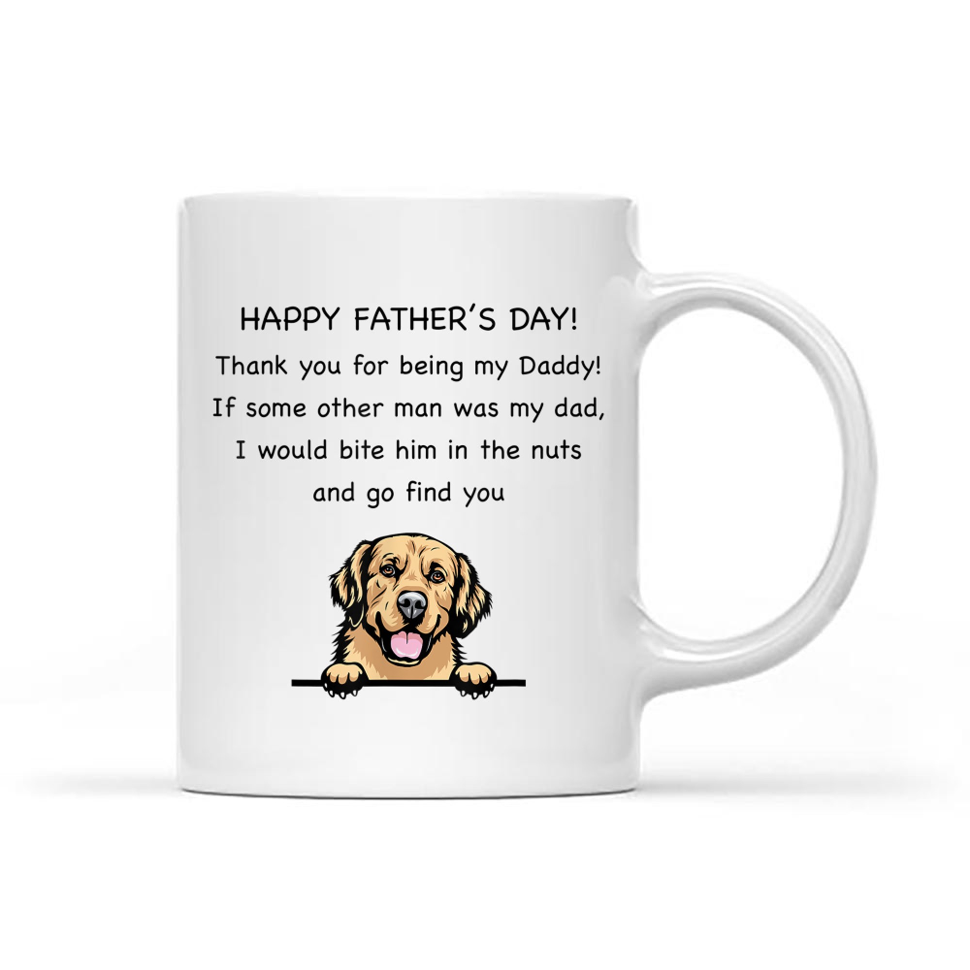 Happy Father's Day Thank You For Being My Daddy Dog Lovers Mug
