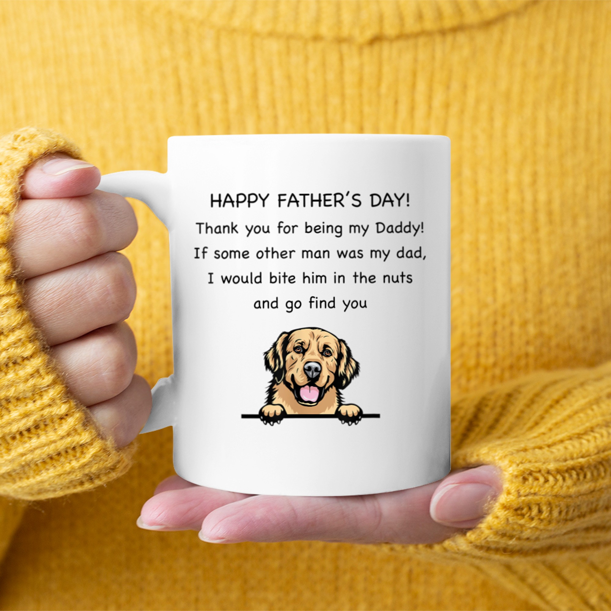 Happy Father's Day Thank You For Being My Daddy Dog Lovers Mug