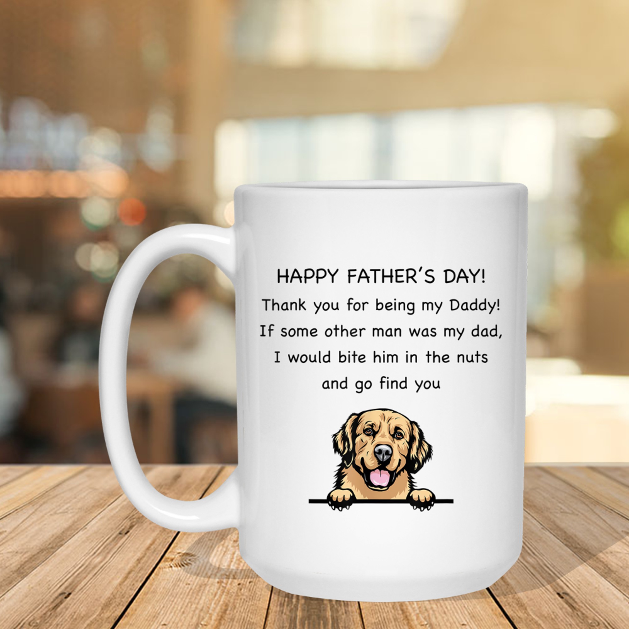 Happy Father's Day Thank You For Being My Daddy Dog Lovers Mug