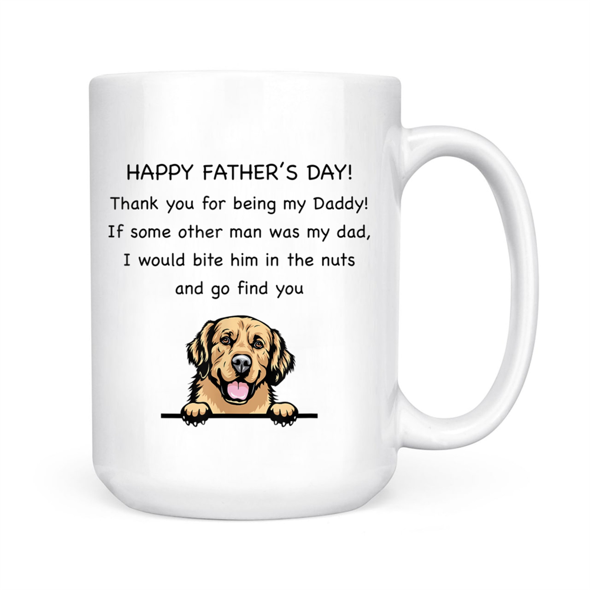 Happy Father's Day Thank You For Being My Daddy Dog Lovers Mug