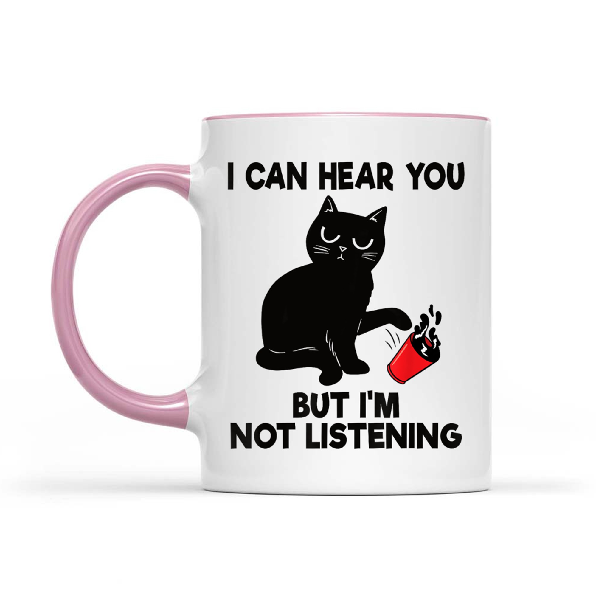 I Can Hear You But I'm Not Listening Funny Cat Lover Coffee Mug