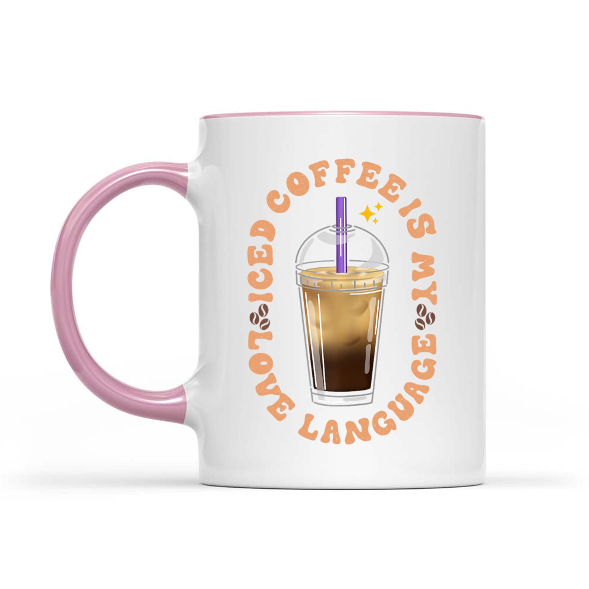 Iced Coffee Is My Love Language Aesthetic Cup Design Coffee Lovers Mug