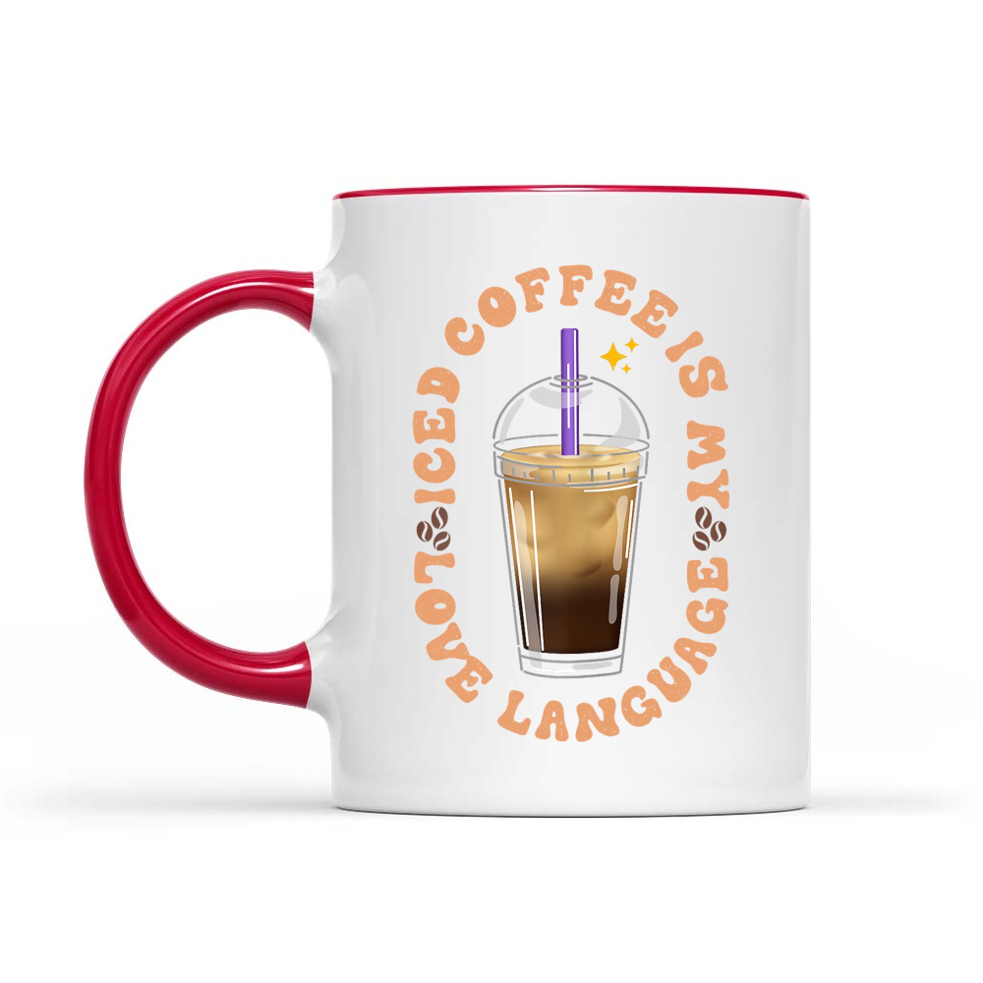 Iced Coffee Is My Love Language Aesthetic Cup Design Coffee Lovers Mug