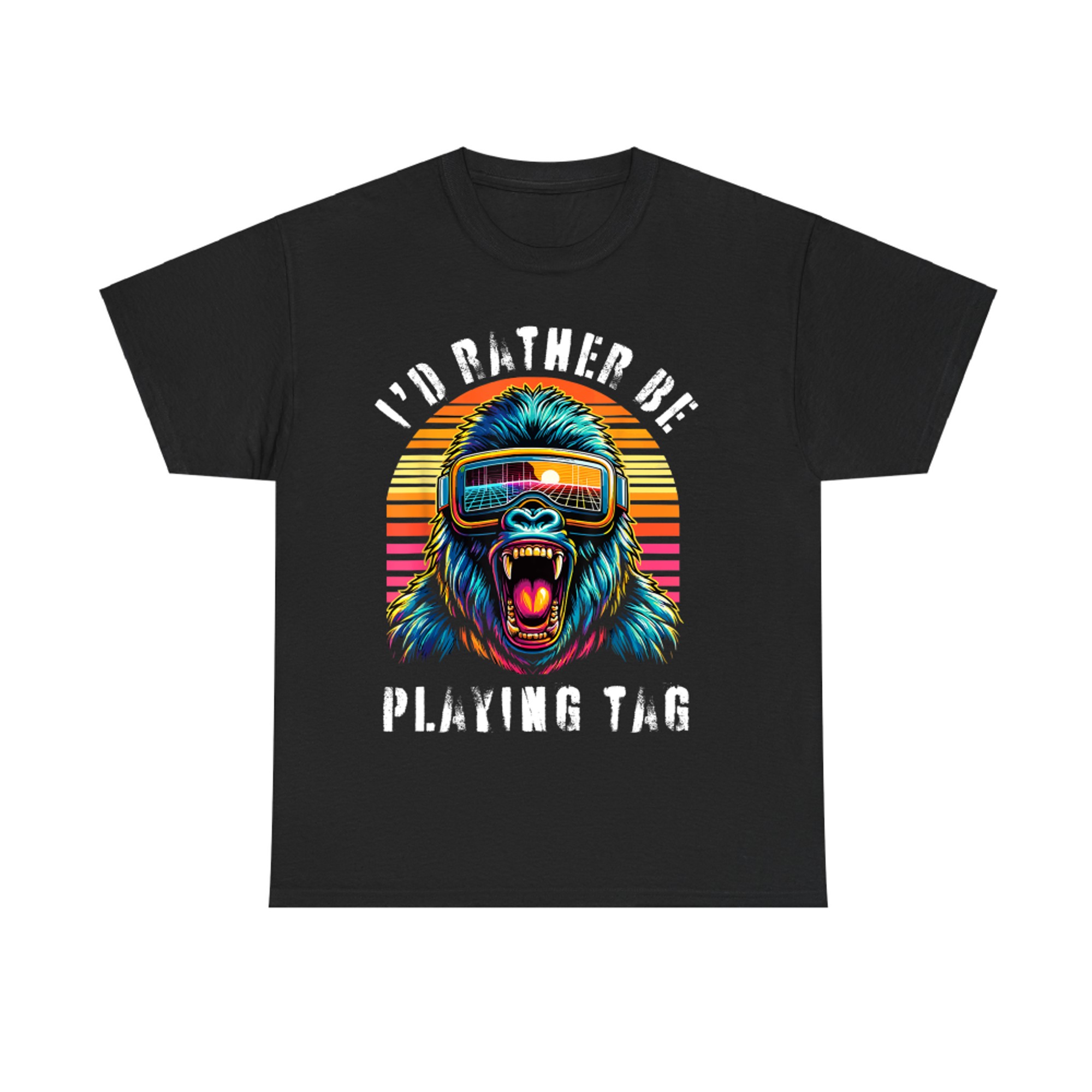 I'd Rather Be Playing Tag Ape Monkey Tag Primate VR Game T-Shirt