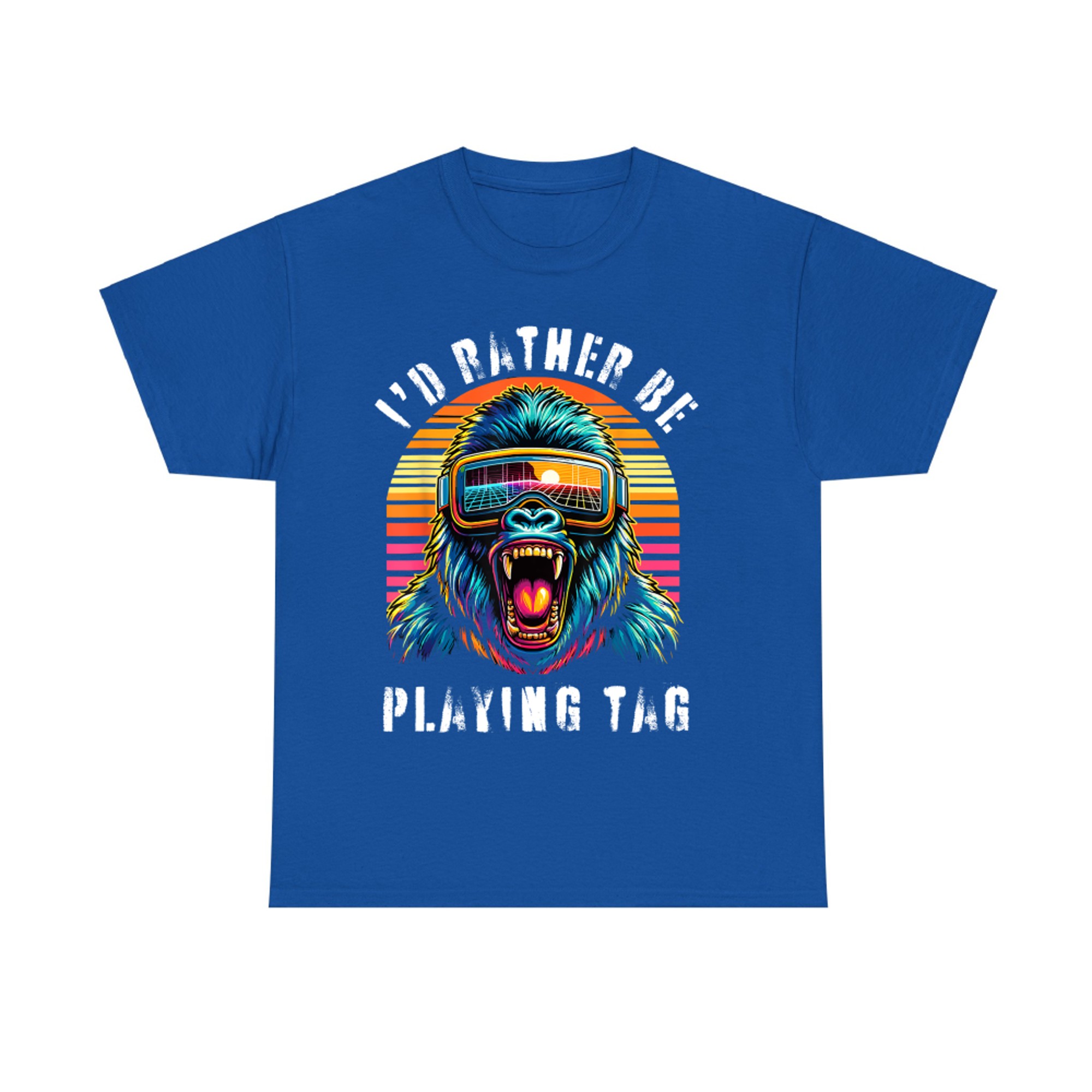 I'd Rather Be Playing Tag Ape Monkey Tag Primate VR Game T-Shirt