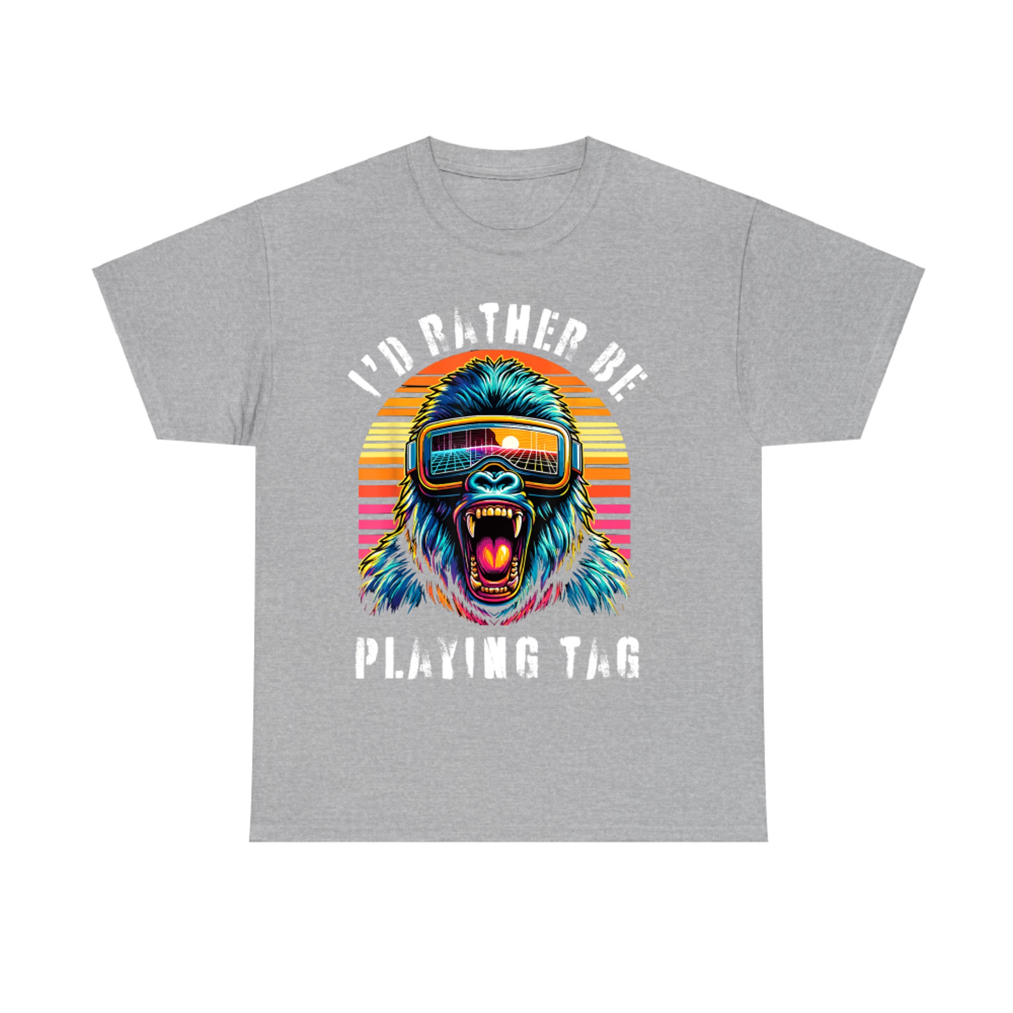 I'd Rather Be Playing Tag Ape Monkey Tag Primate VR Game T-Shirt