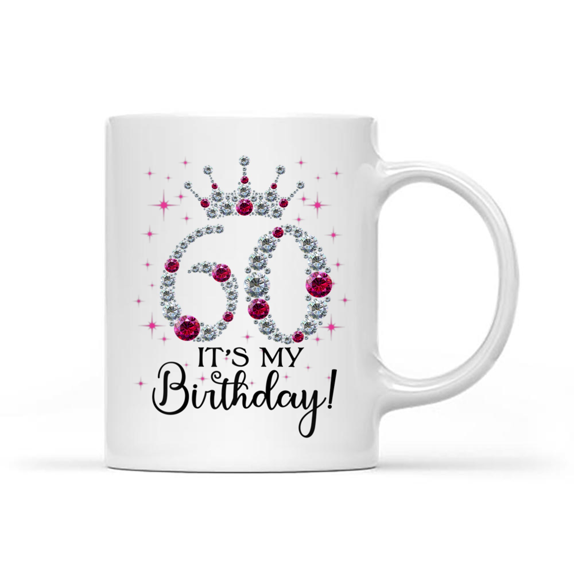 It’s My Birthday Celebration 60th Birthday Queen Crown Bling Design Mug