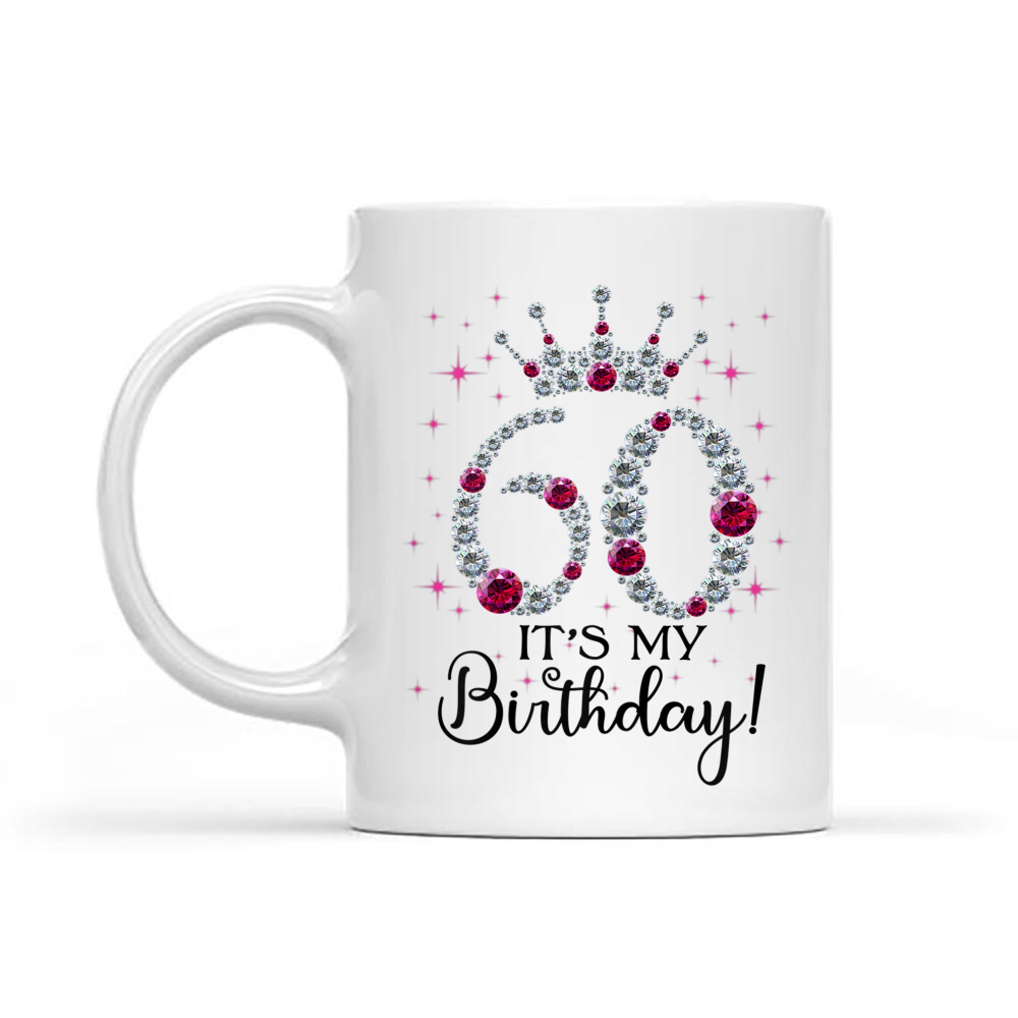 It’s My Birthday Celebration 60th Birthday Queen Crown Bling Design Mug