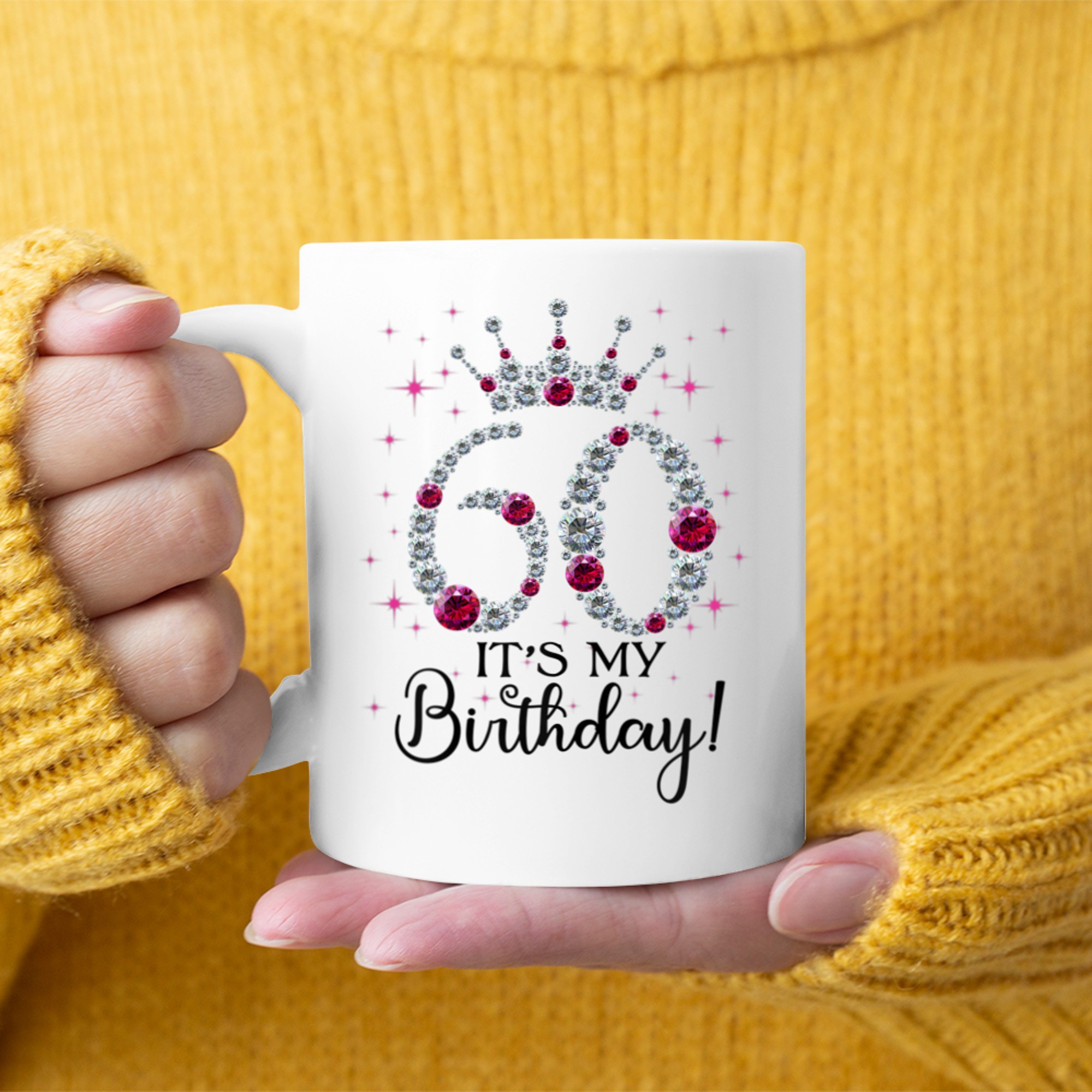 It’s My Birthday Celebration 60th Birthday Queen Crown Bling Design Mug